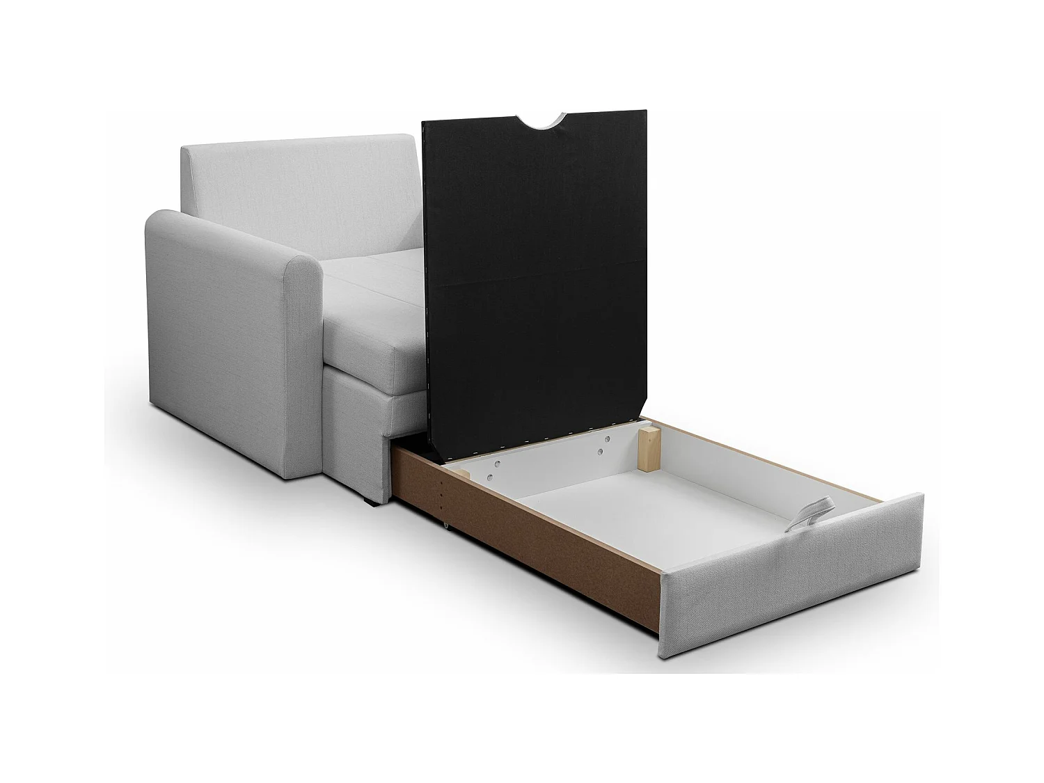 Schlafsessel - Hellgrau - 75x196 cm - DEJANO