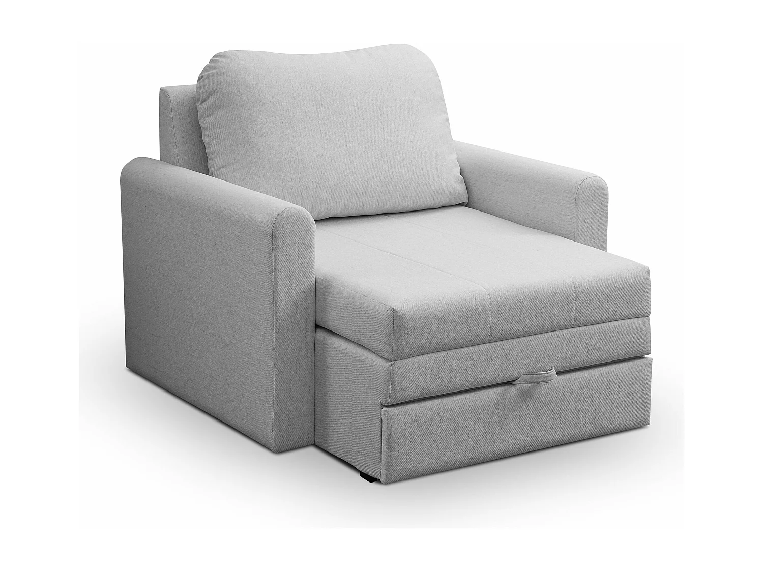 Fauteuil convertible 1 place - gris clair - DEJANO