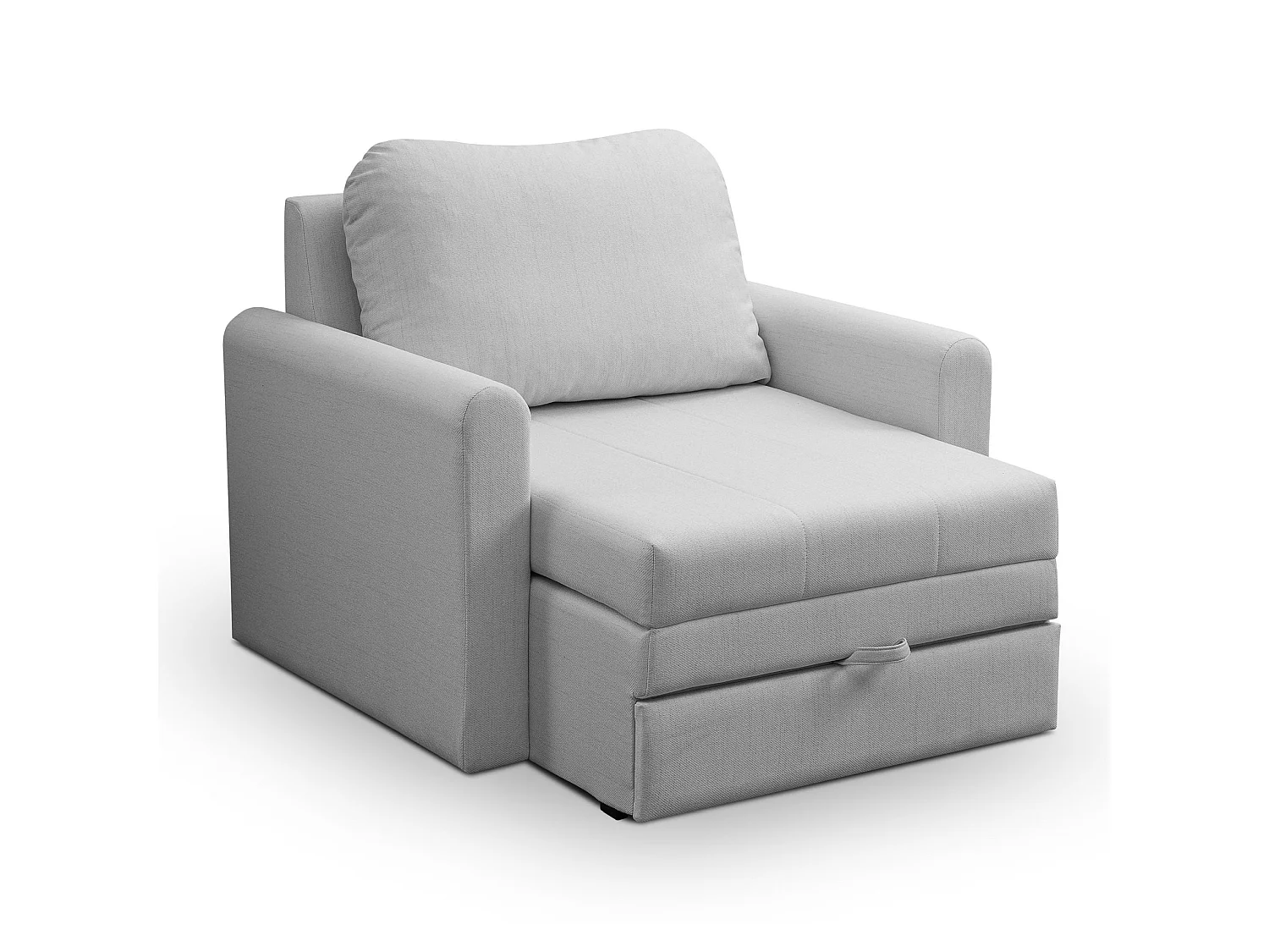 Fauteuil convertible 1 place - gris clair - DEJANO