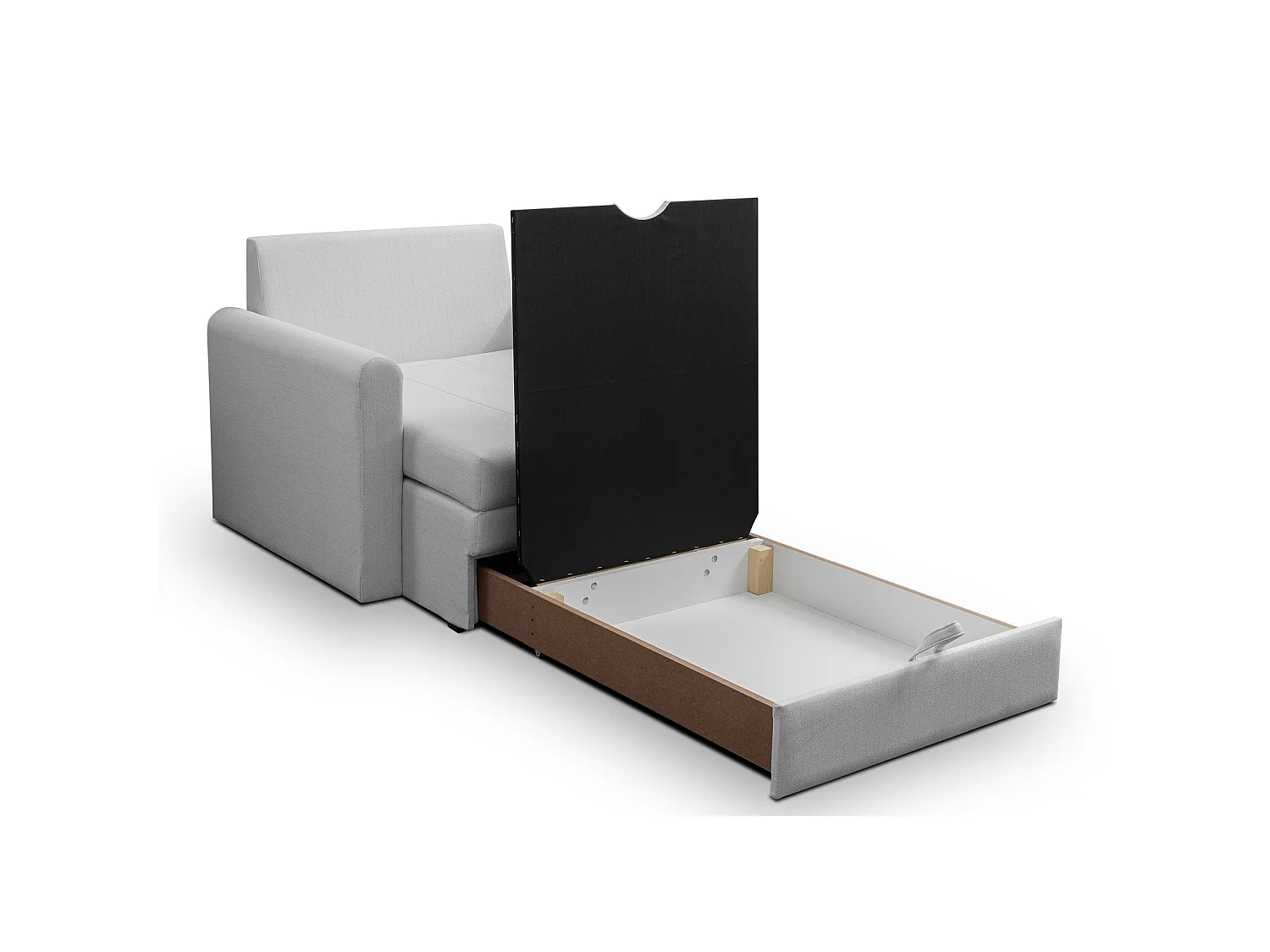 Fauteuil convertible 1 place - gris clair - DEJANO
