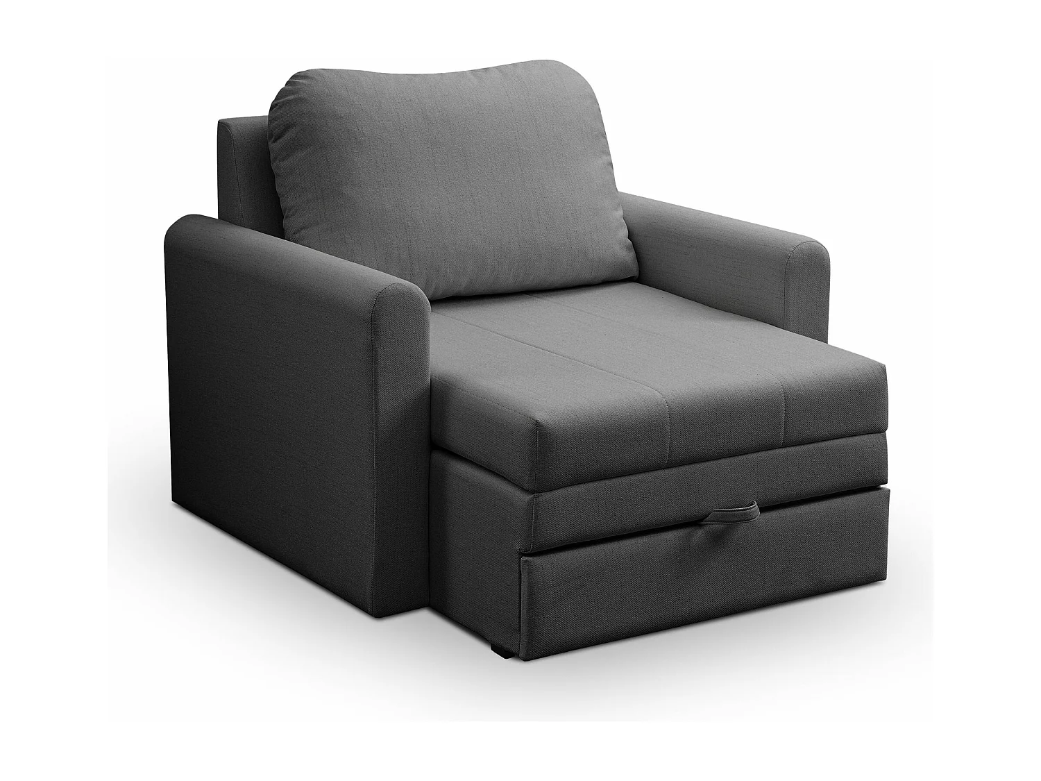 Fauteuil convertible 1 place - gris foncé - DEJANO