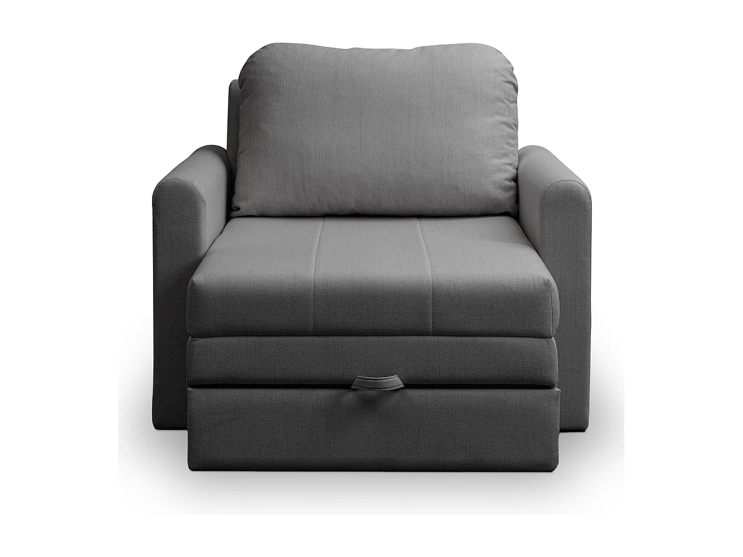 Fauteuil convertible 1 place - gris foncé - DEJANO