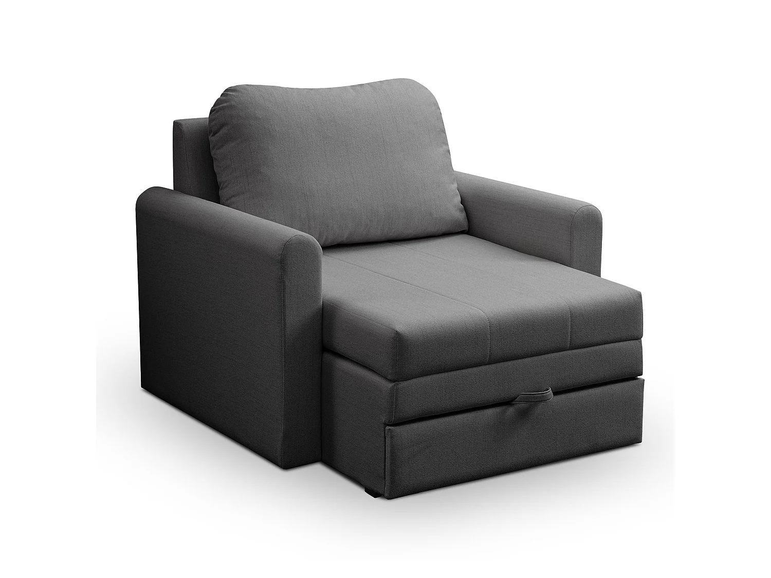 Fauteuil convertible 1 place - gris foncé - DEJANO
