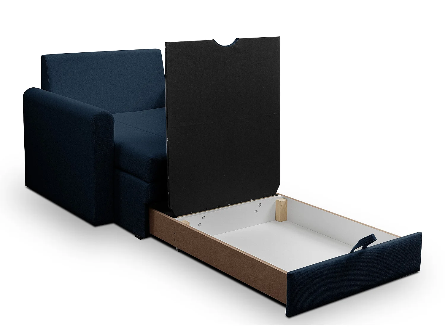 Fauteuil convertible 1 place - bleu marine - DEJANO