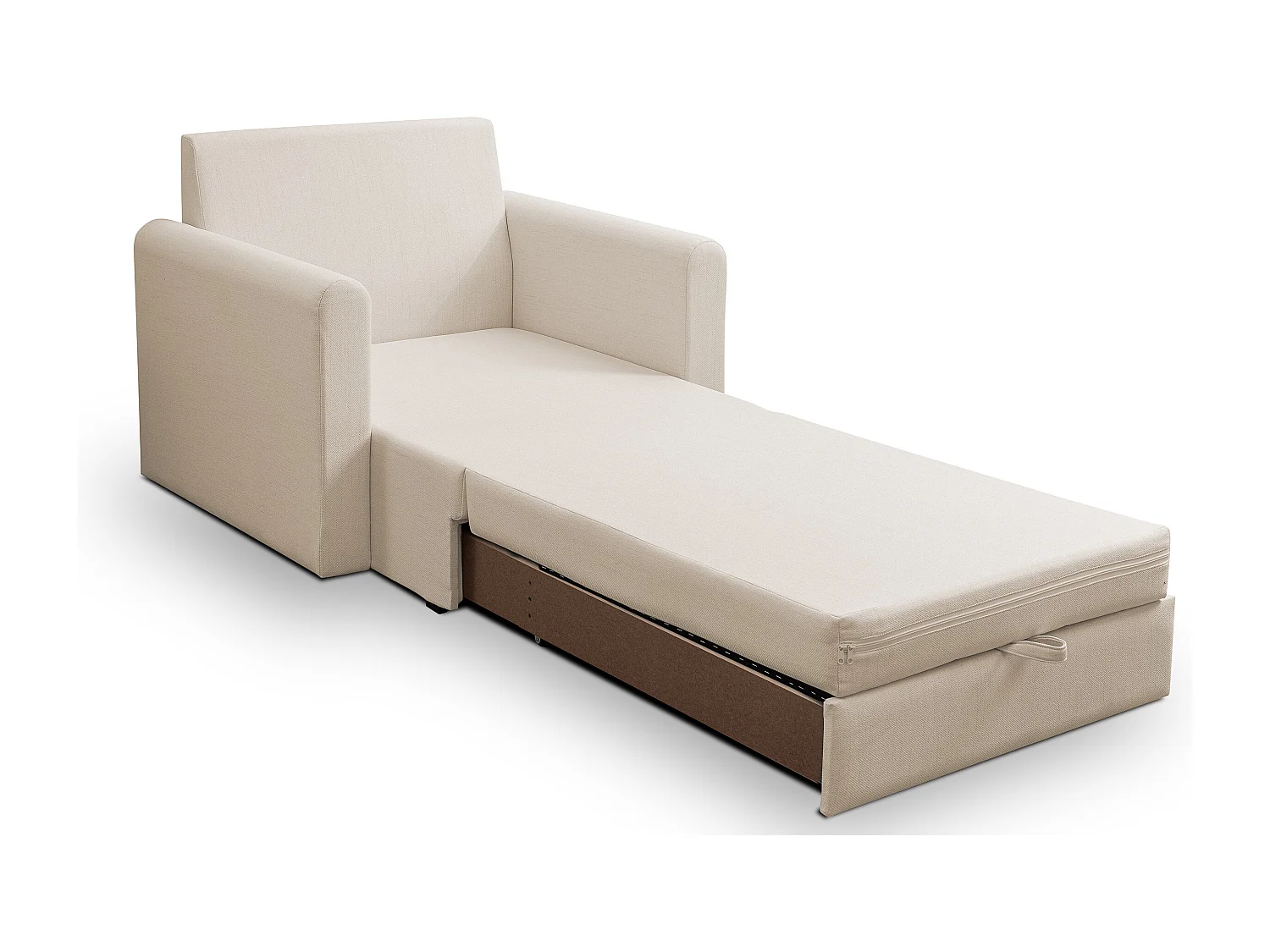 Schlafsessel - Hellbeige - 75x196 cm - DEJANO