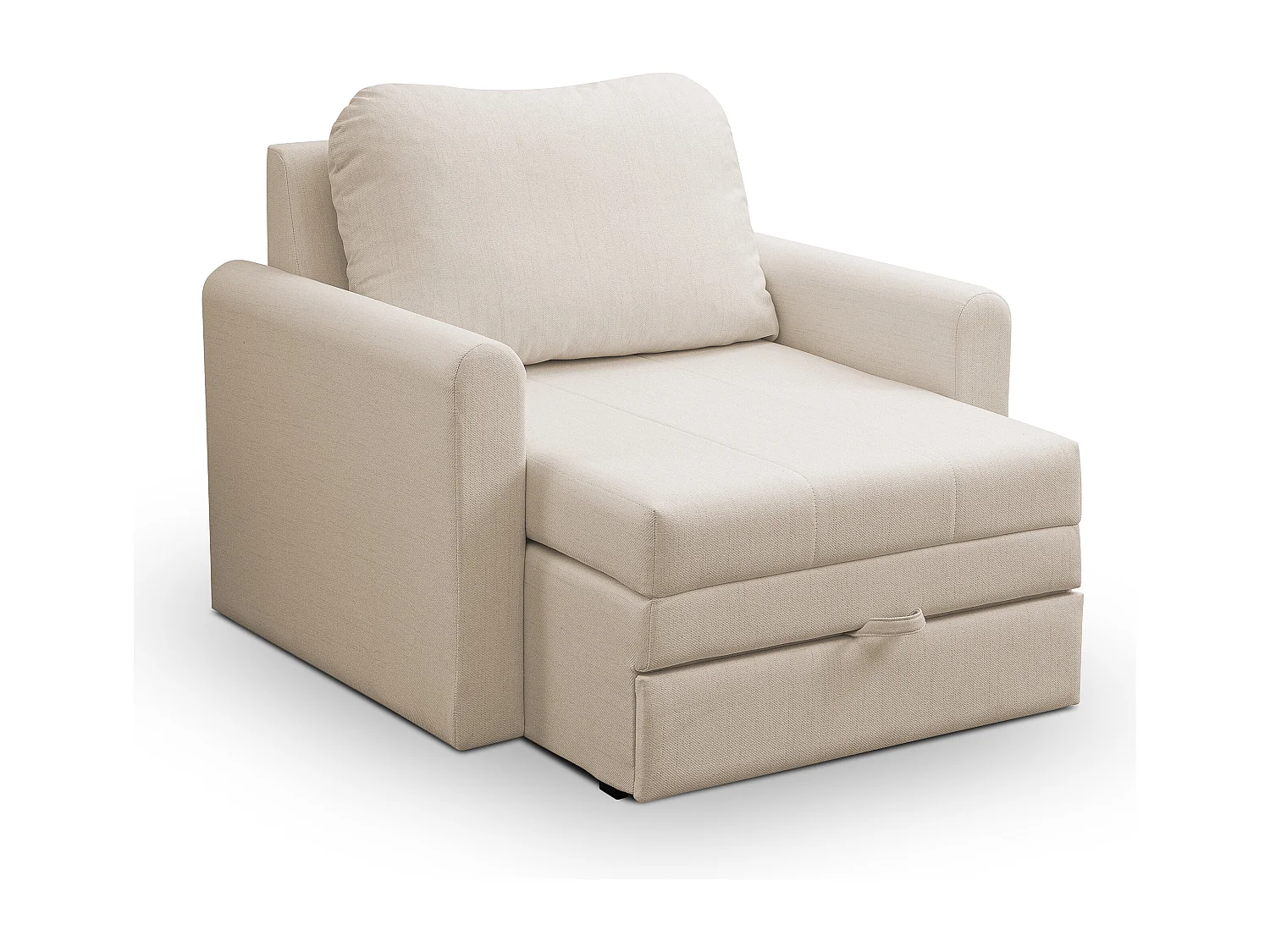 Schlafsessel - Hellbeige - 75x196 cm - DEJANO