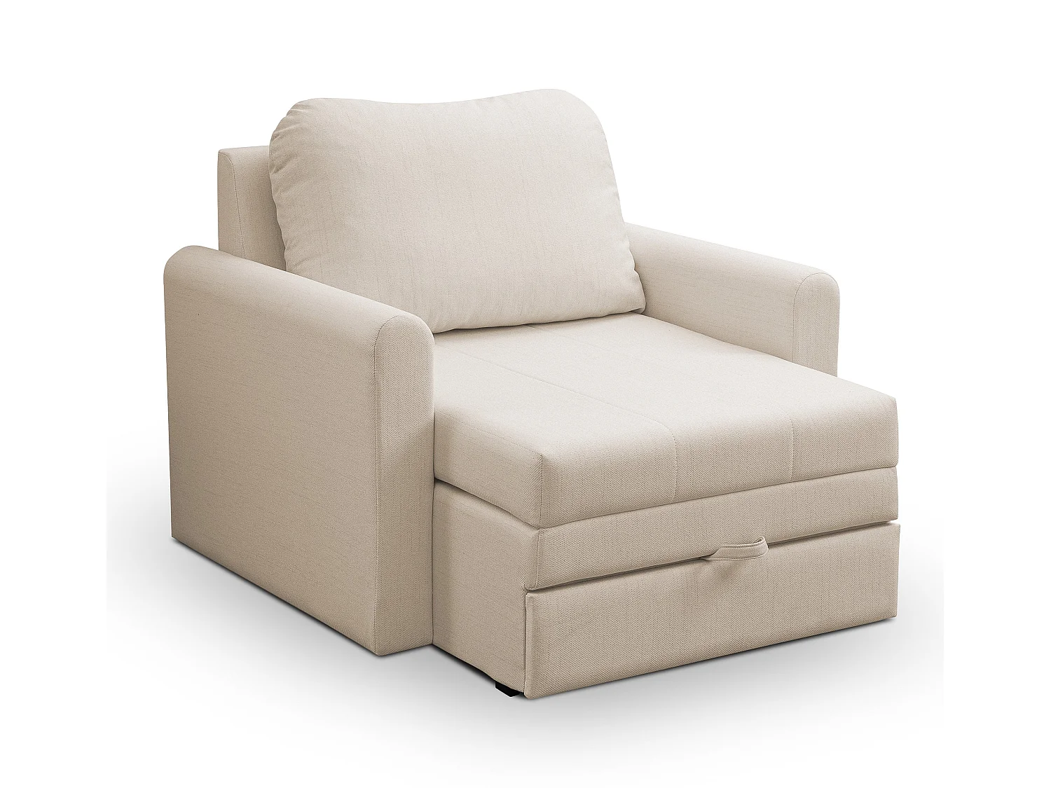 Fauteuil convertible 1 place - beige clair - DEJANO