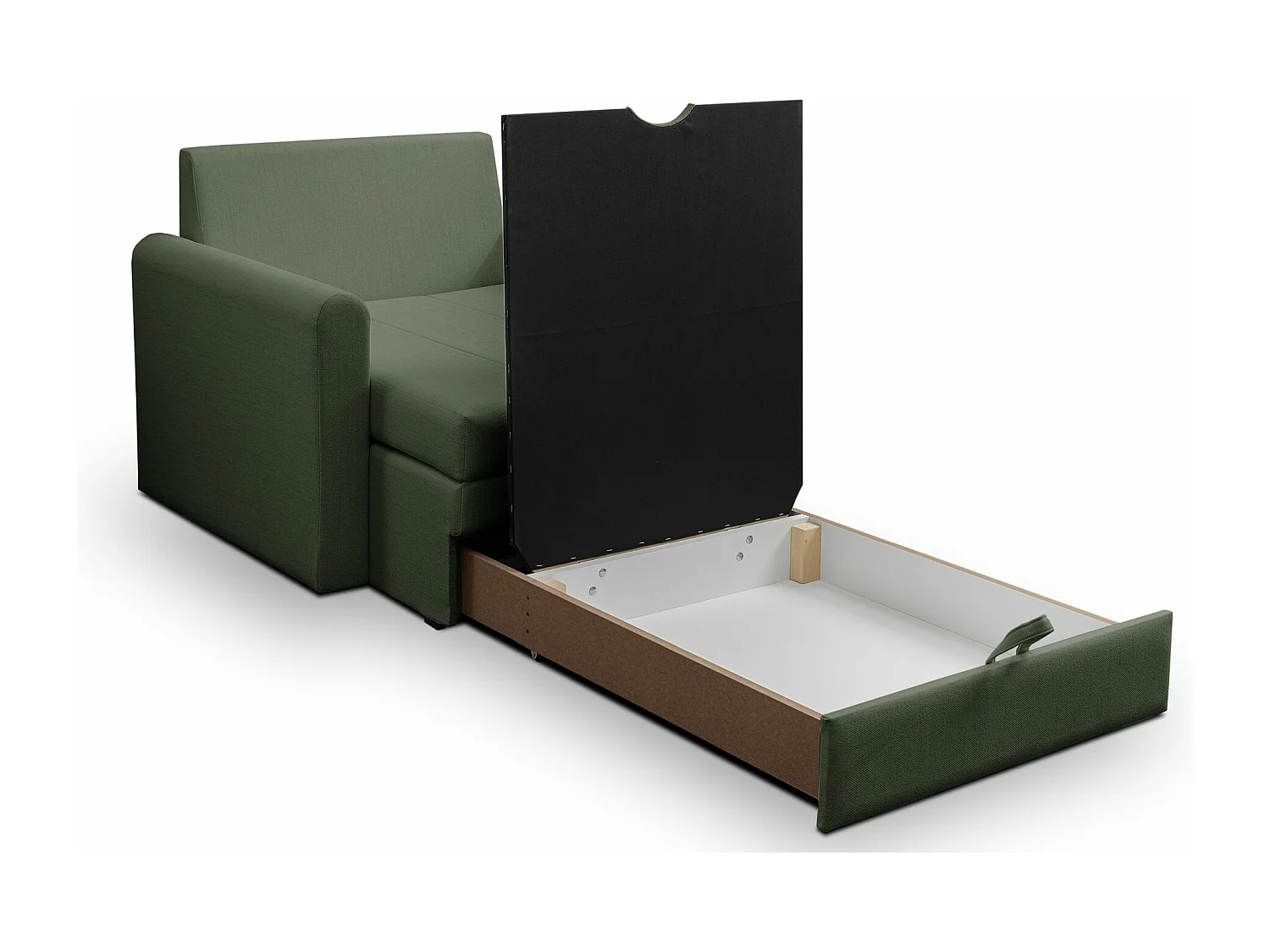 Fauteuil convertible 1 place - vert sauge - DEJANO