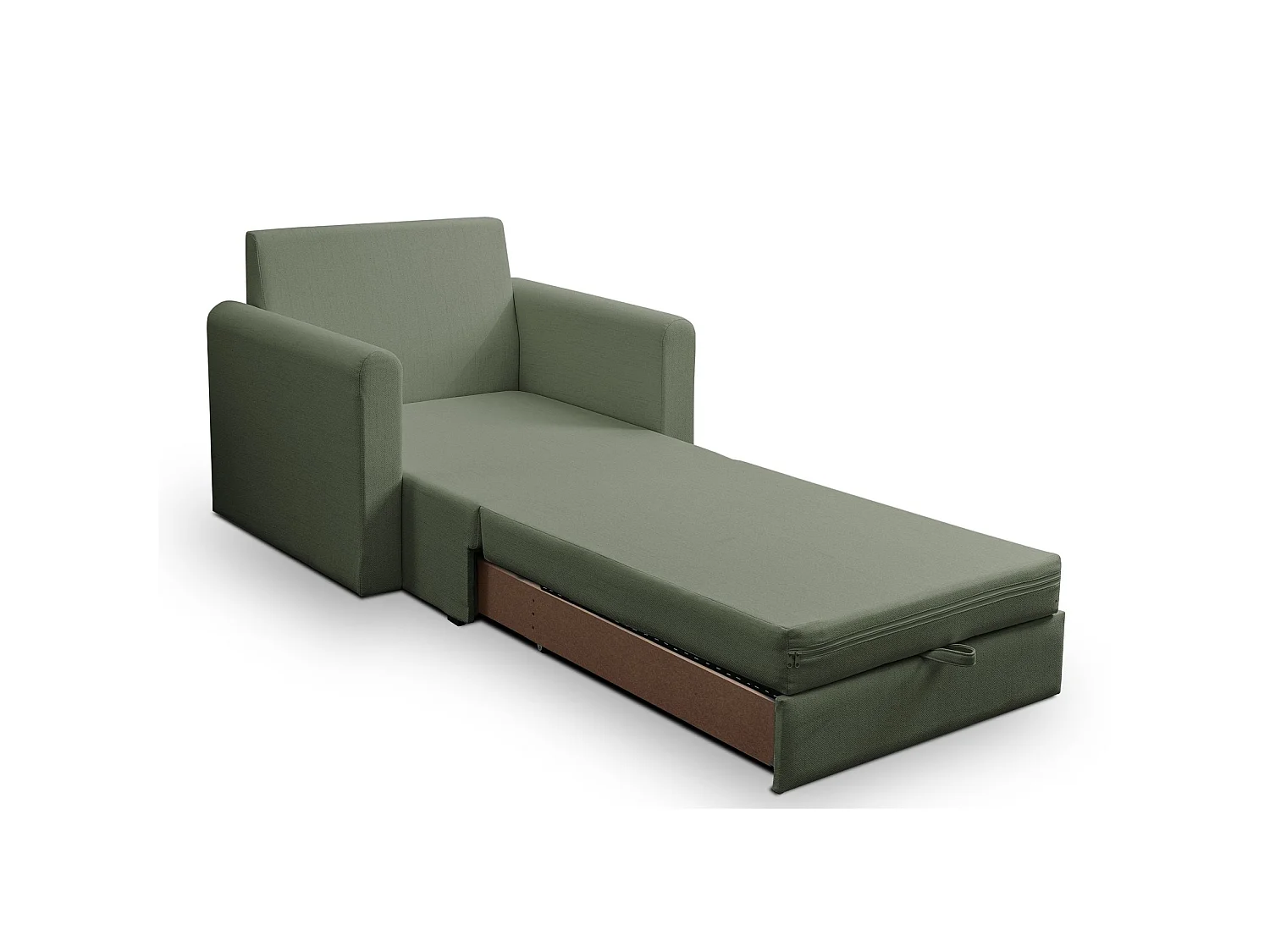 Fauteuil convertible 1 place - vert sauge - DEJANO