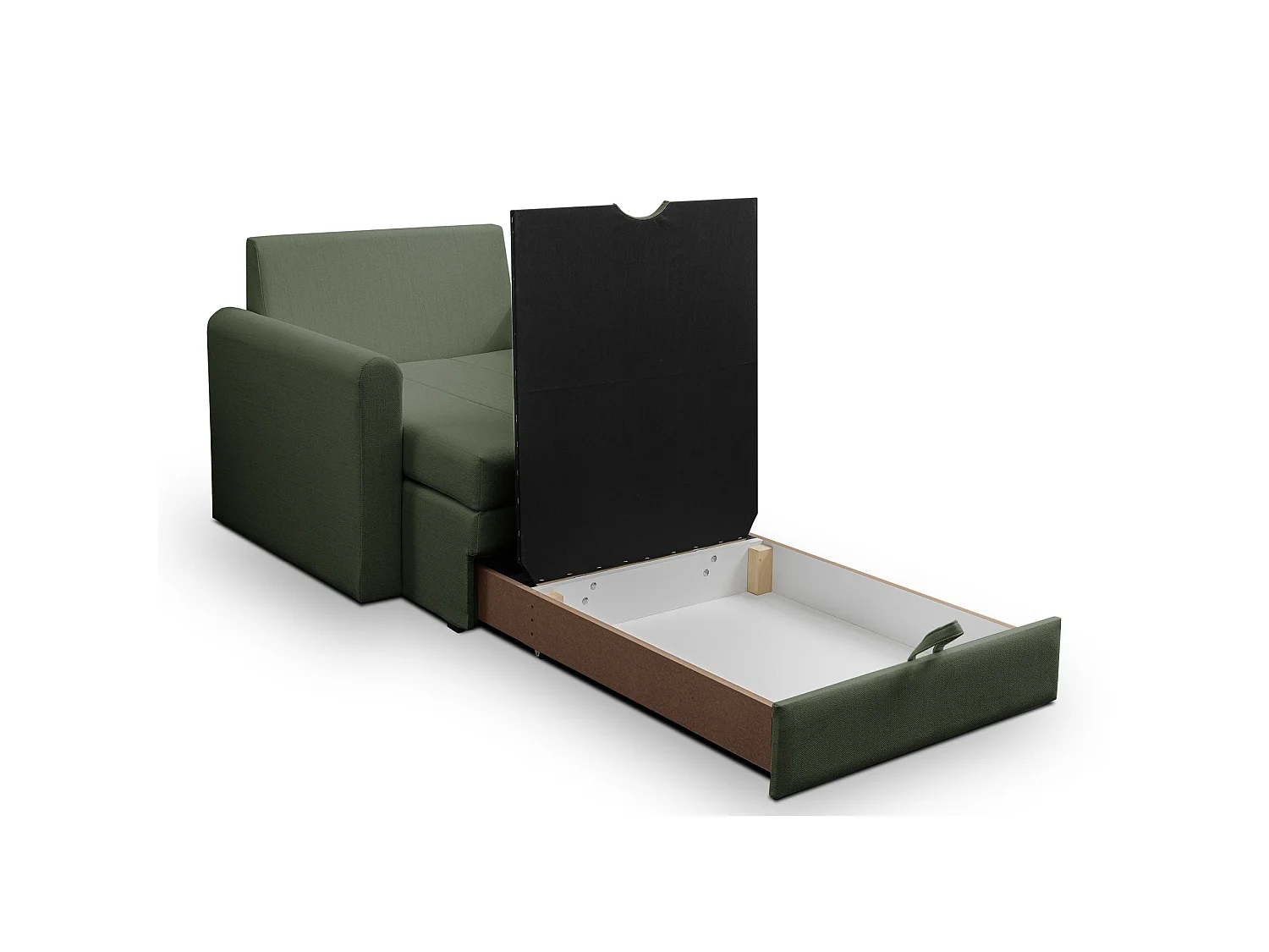 Fauteuil convertible 1 place - vert sauge - DEJANO