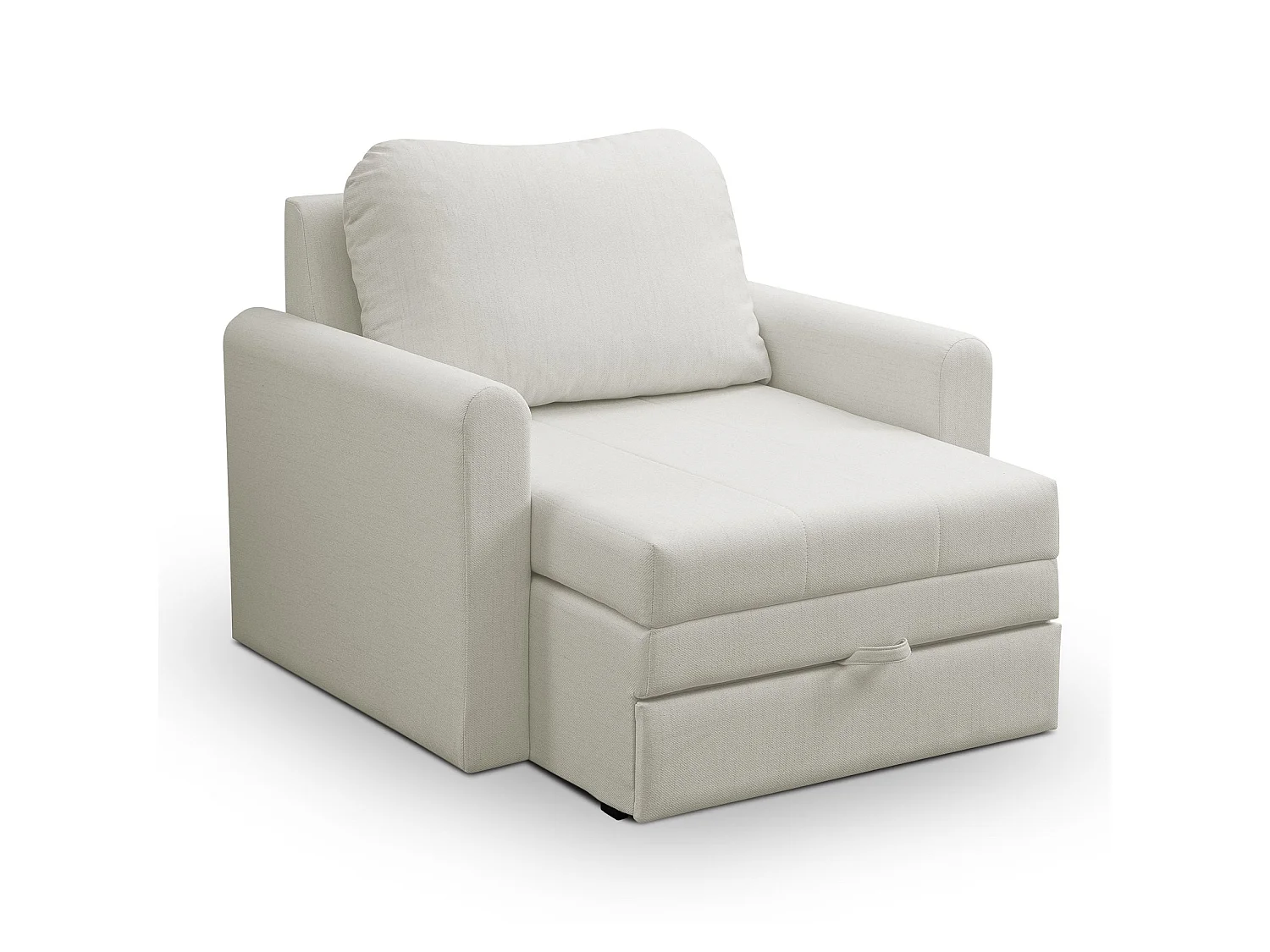 Fauteuil convertible 1 place - crème - DEJANO
