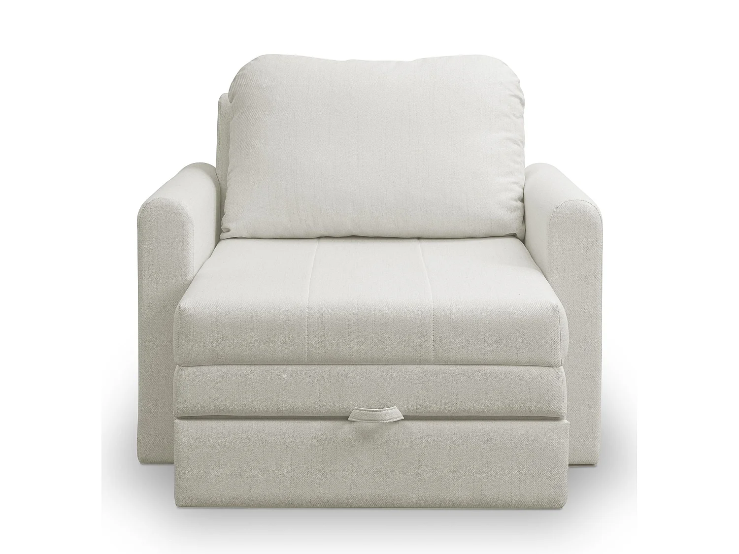 Fauteuil convertible 1 place - crème - DEJANO