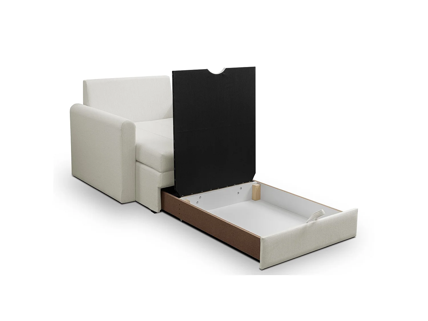 Fauteuil convertible 1 place - crème - DEJANO