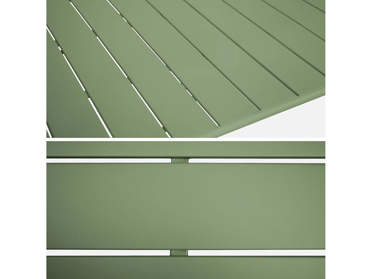 Tavolo da giardino pieghevole in metallo con 6 sedie, verde