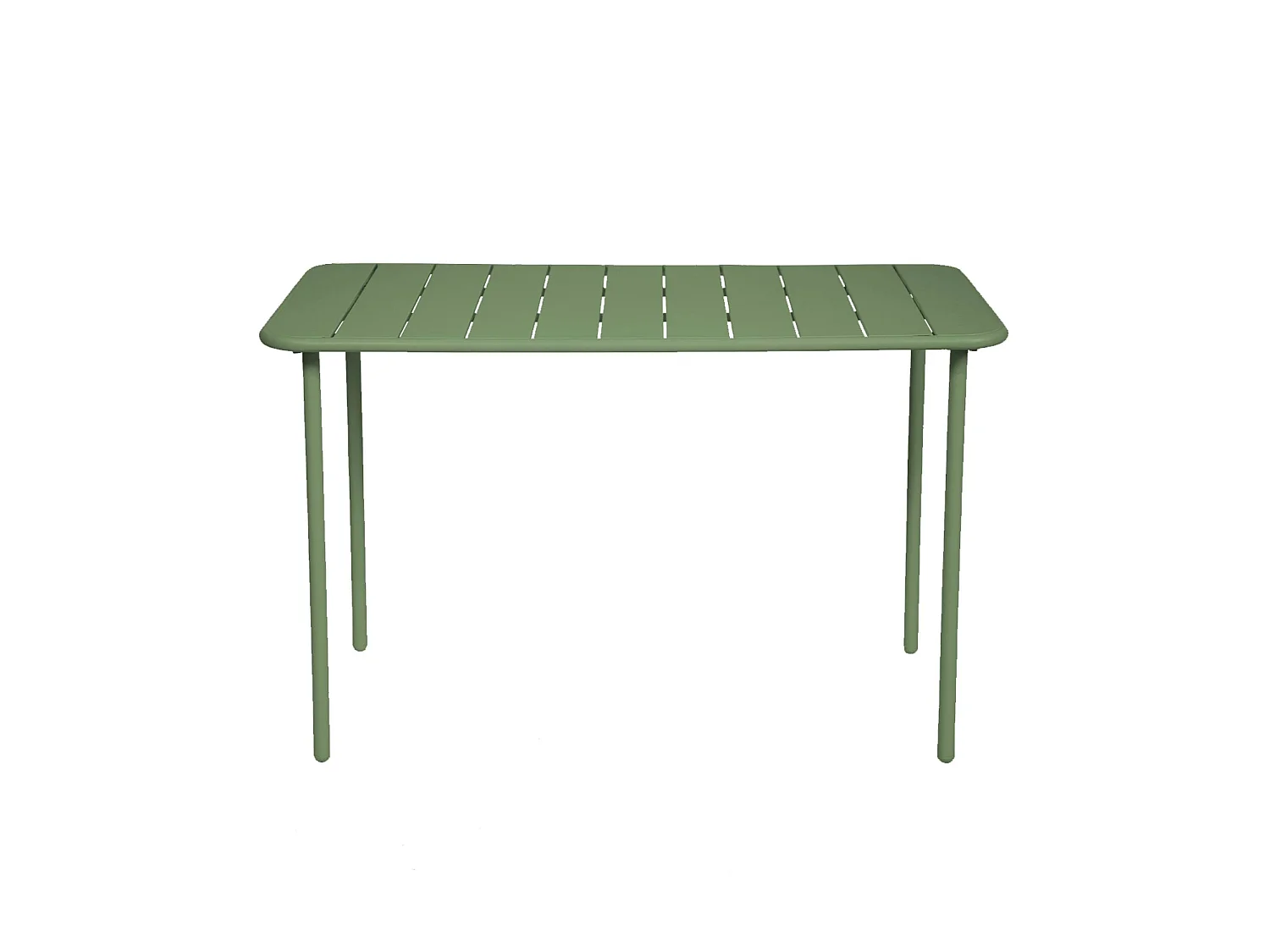 Set mesa de jardín bistró de acero con 4 sillas, 120cm verde