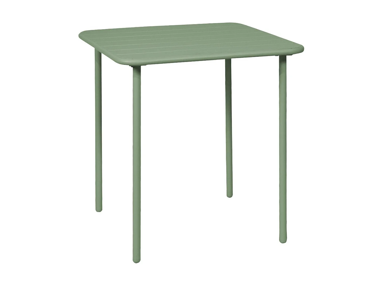 Table de jardin métal + 2 assises vert Amélia