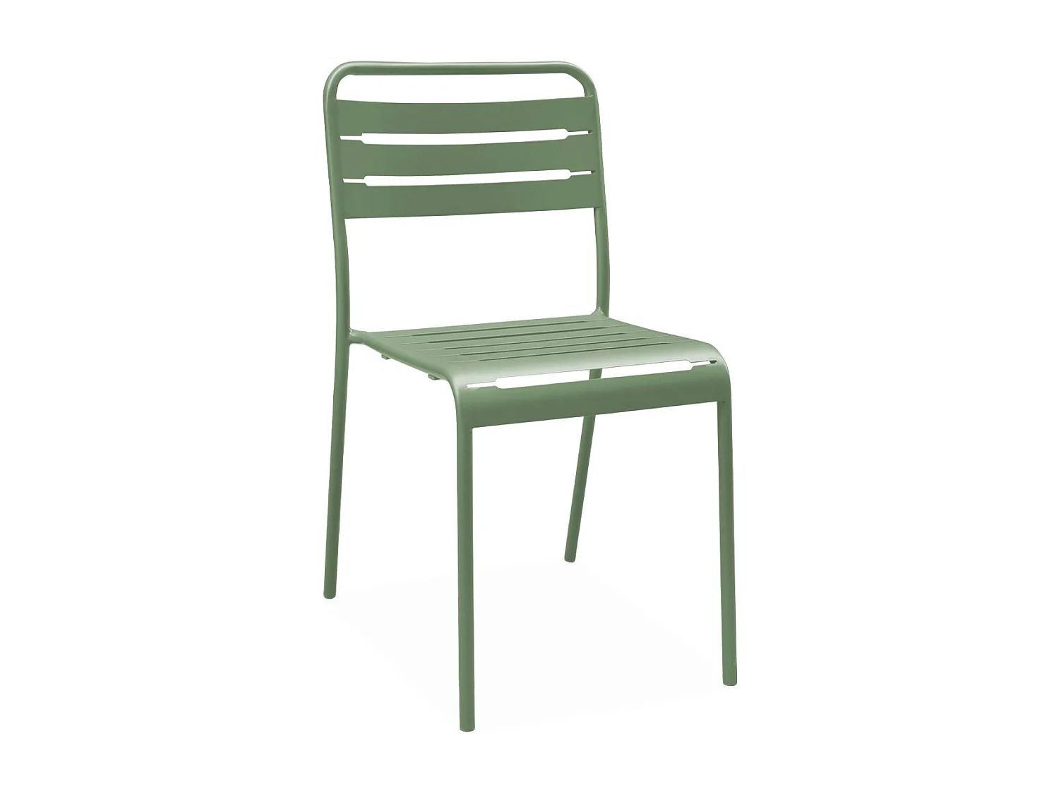 Table de jardin métal + 2 assises vert Amélia