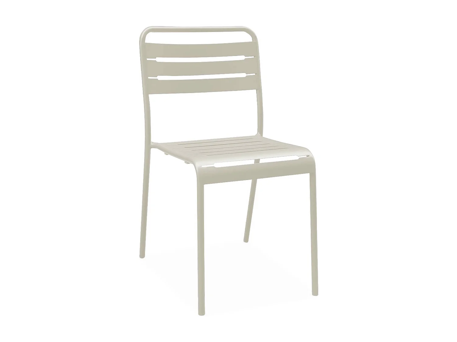 Mesa de jardín de metal con 2 sillas beige