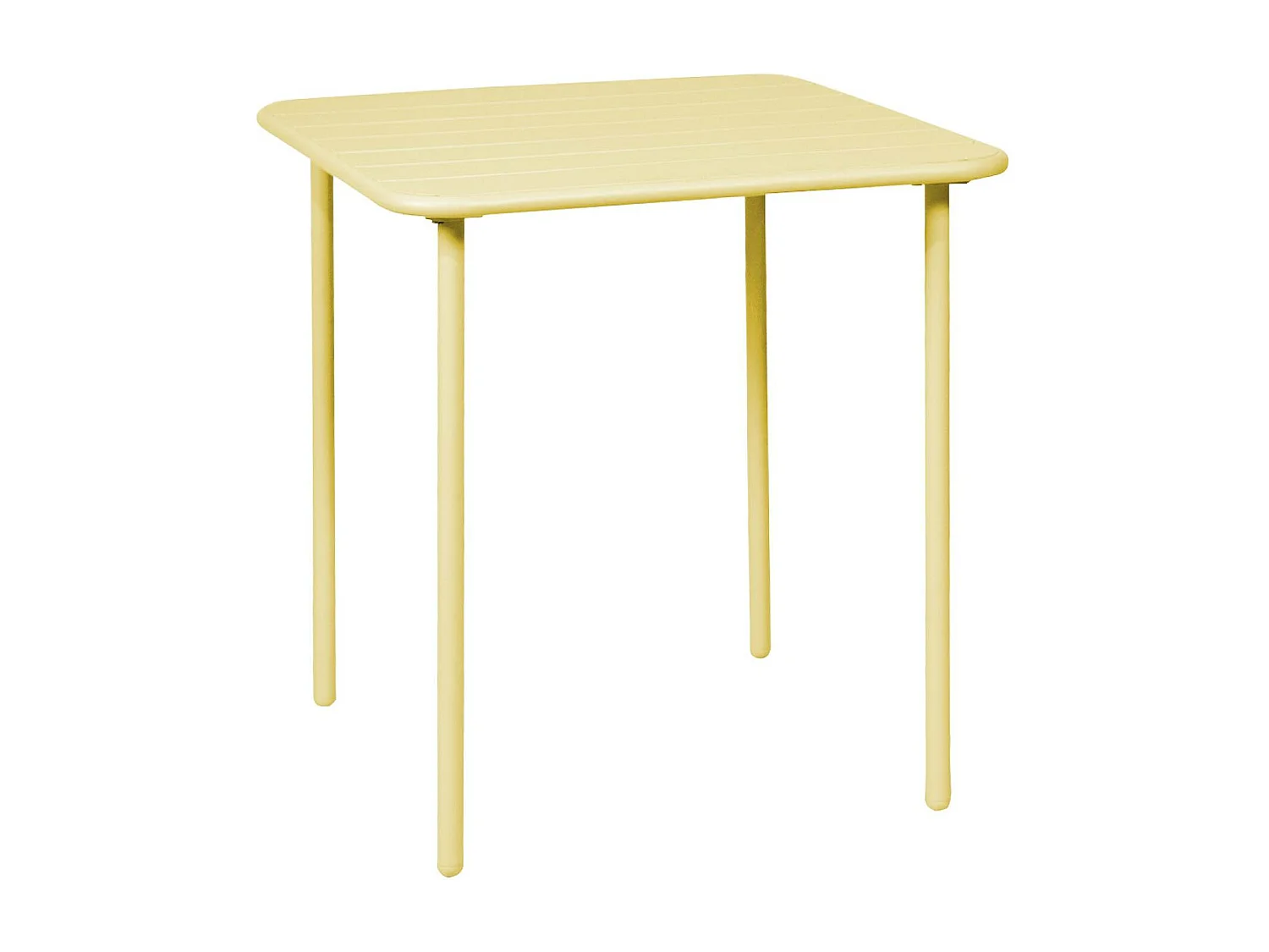 Set tavolo da giardino in metallo con 2 sedie, giallo