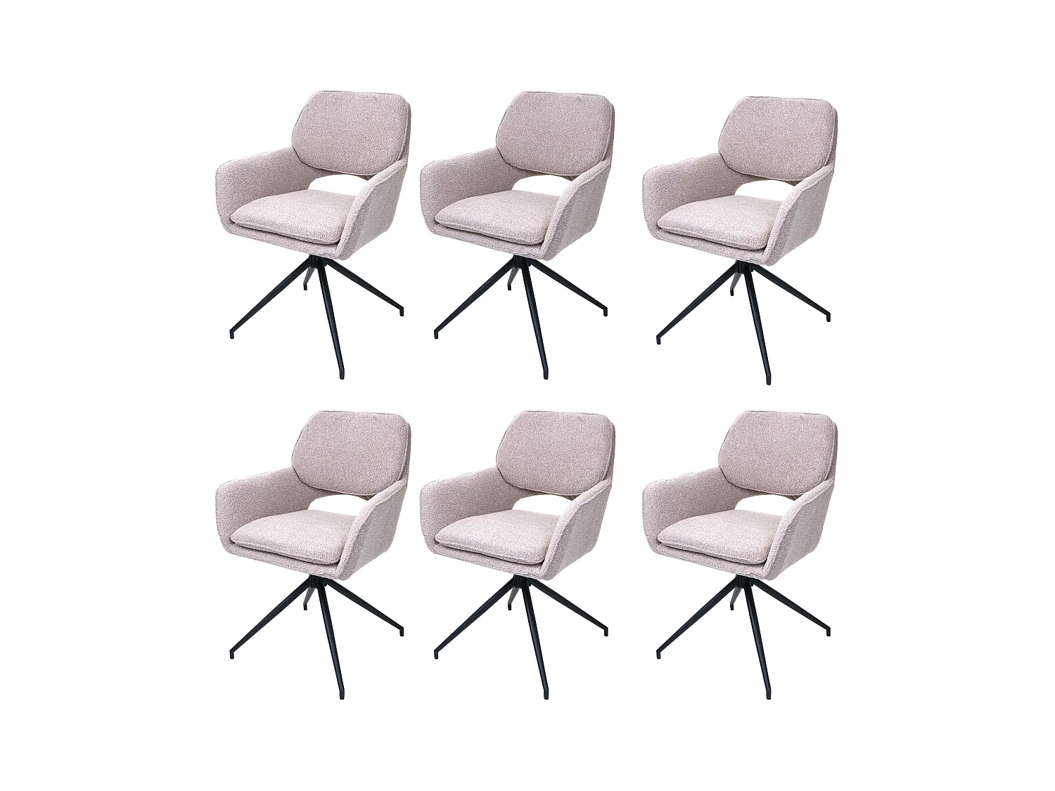 Eetkamerstoel MCW-N74 (set van 6),  beige