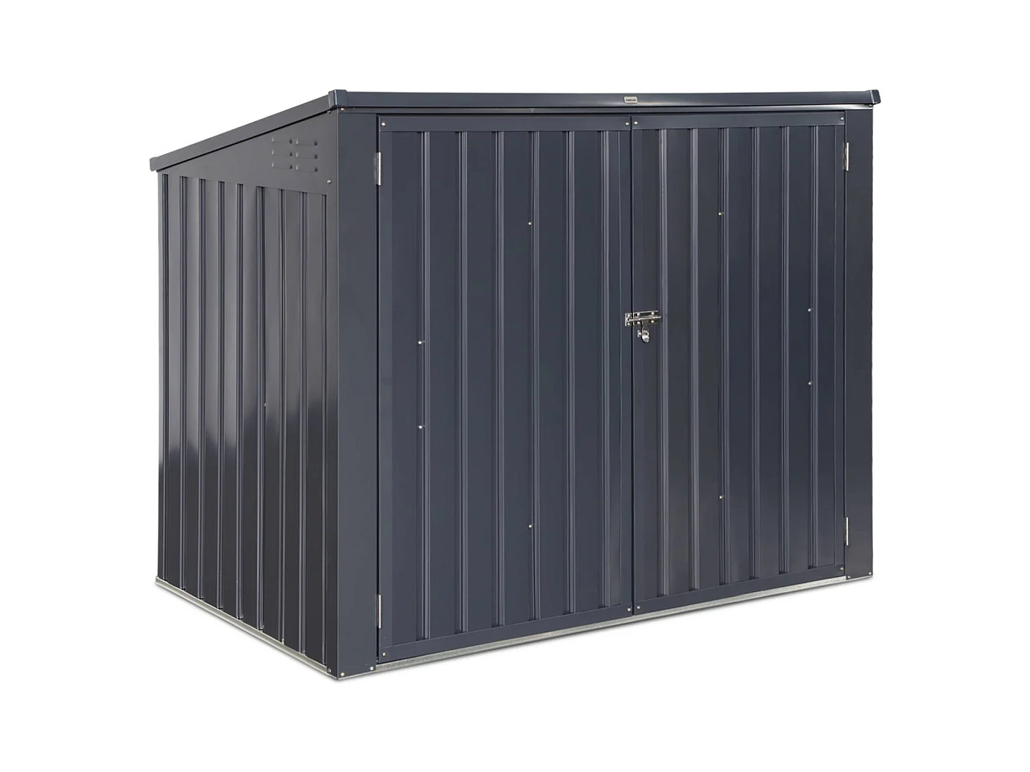 Cache poubelle double couleur gris anthracite. 1.75m²