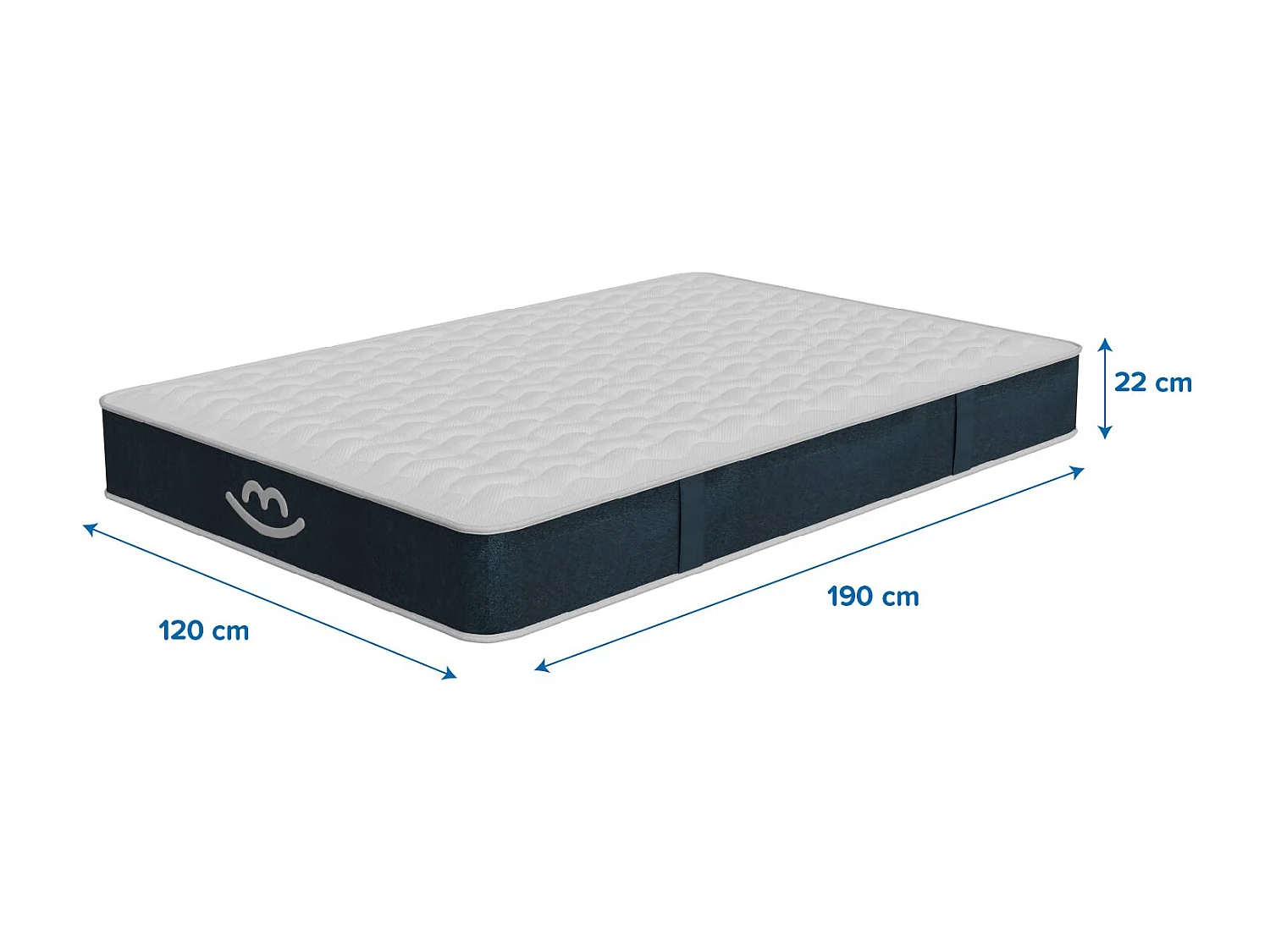 Matelas hybride mousse et ressorts 120x190 épais 22cm