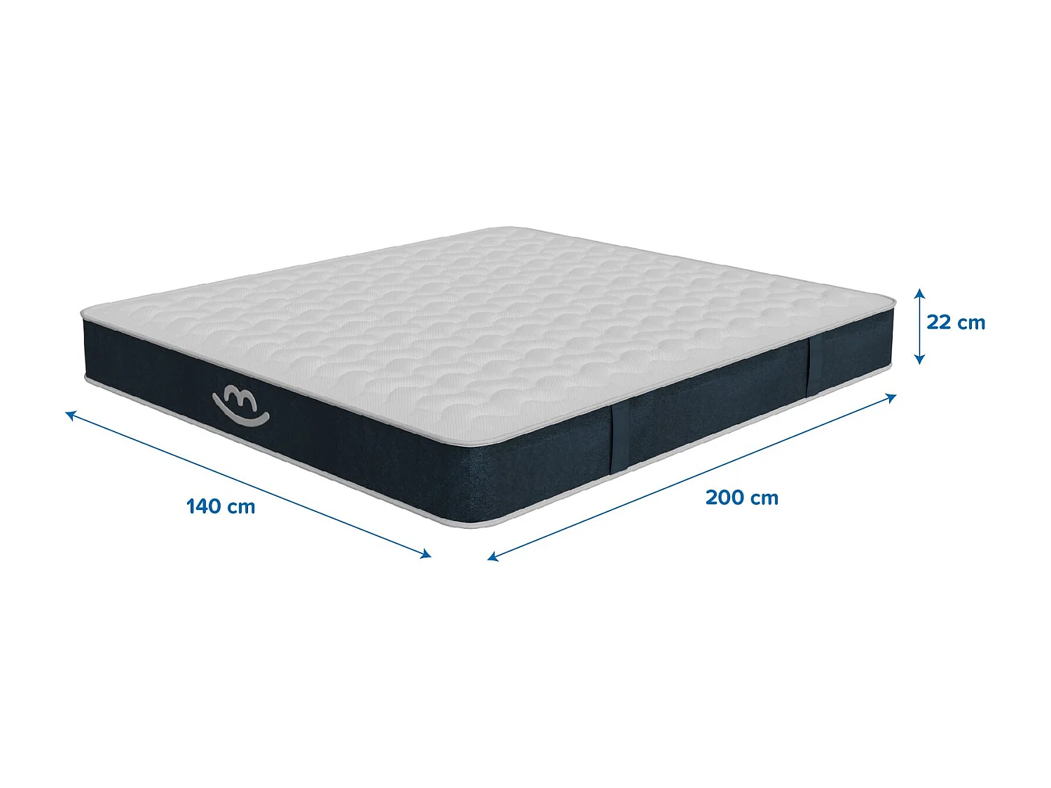 Matelas hybride mousse et ressorts 140x200 épais 22cm