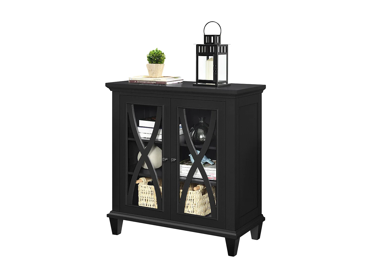 Ellington | Armoire avec 2 portes en MDF Noir