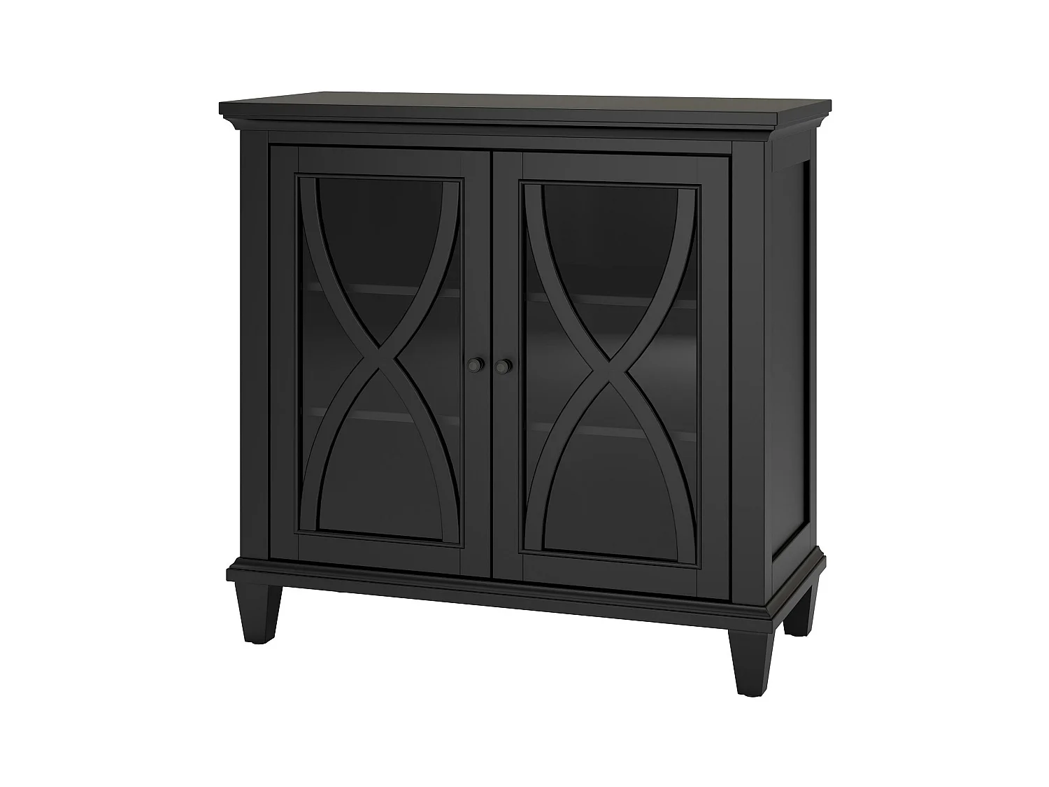 Ellington | Armoire avec 2 portes en MDF Noir