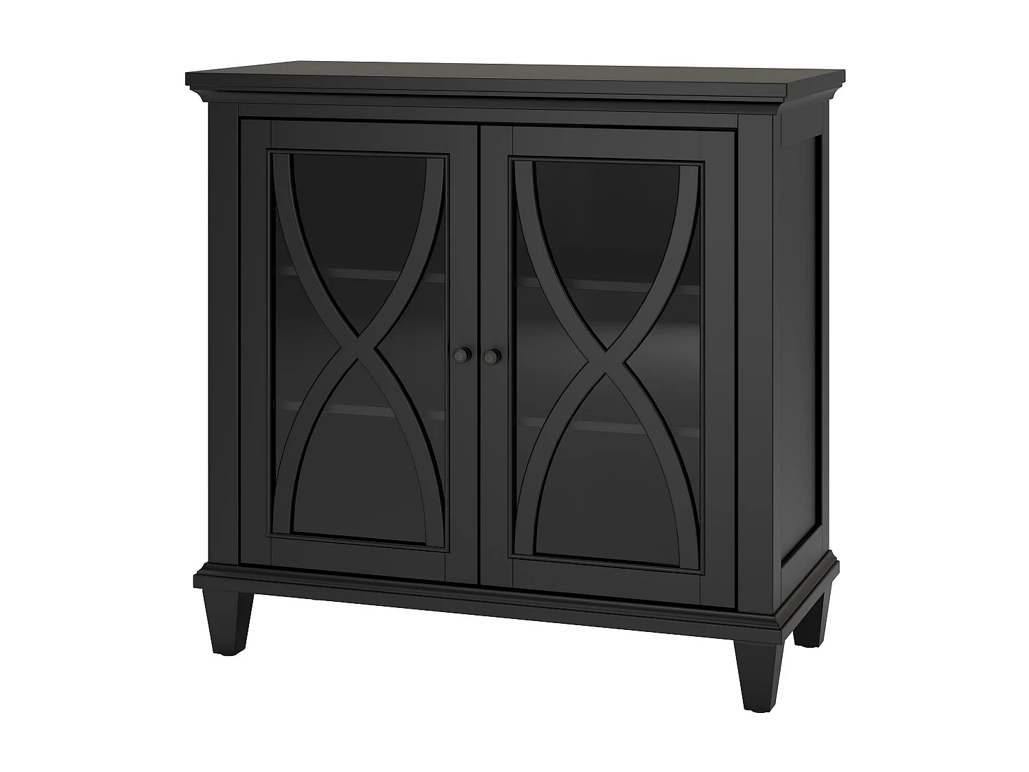 Ellington | Armoire avec 2 portes en MDF Noir