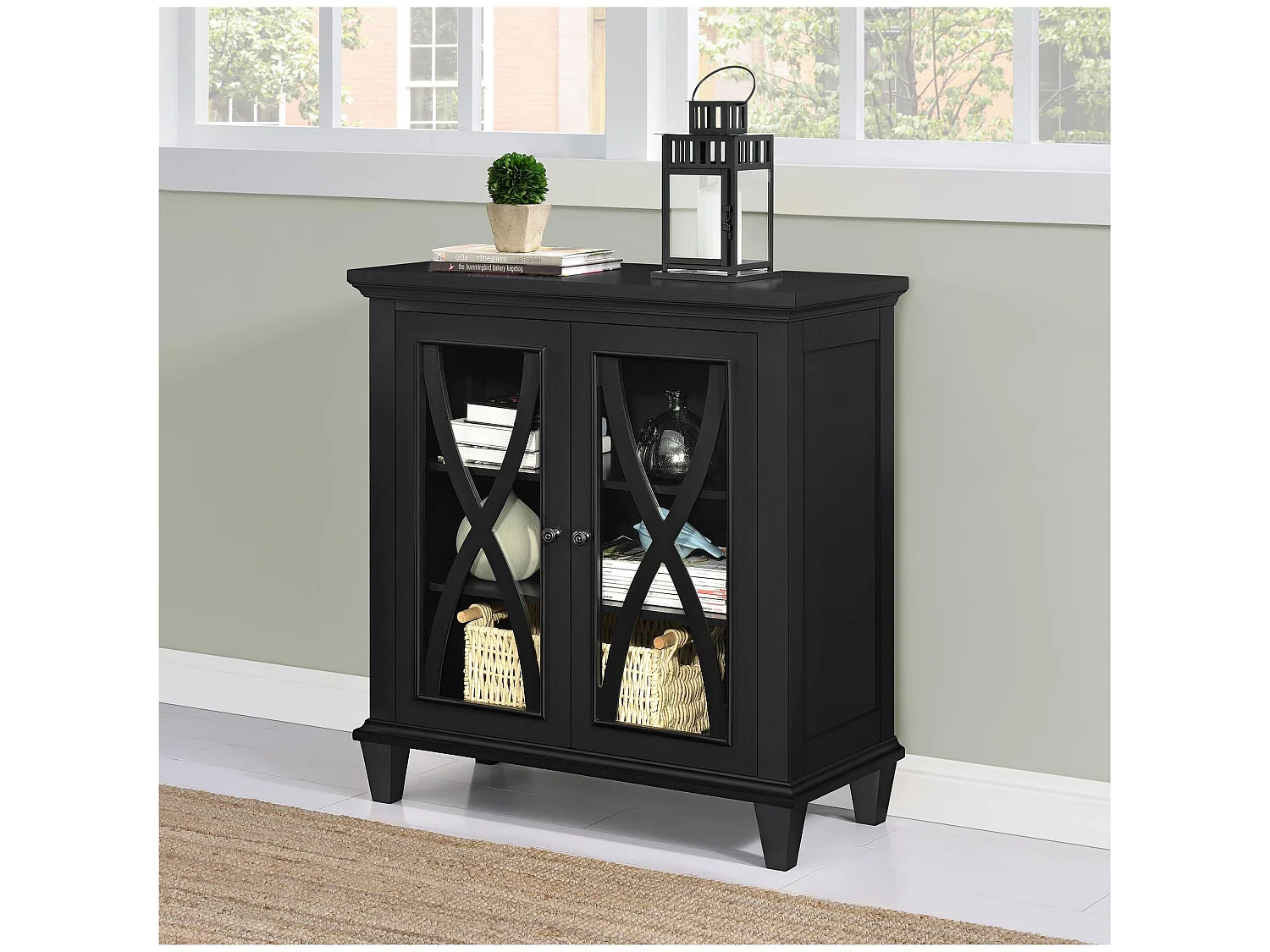 Ellington | Armoire avec 2 portes en MDF Noir