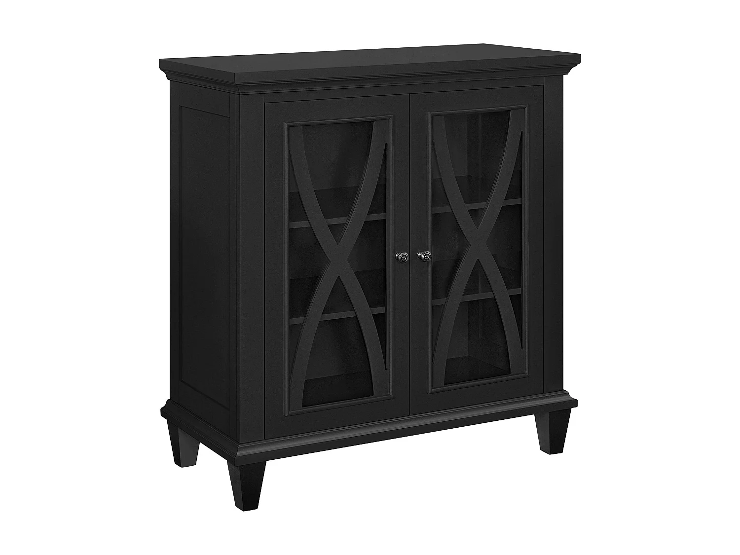 Ellington | Armoire avec 2 portes en MDF Noir