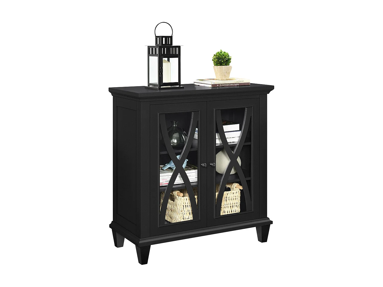 Ellington | Armoire avec 2 portes en MDF Noir