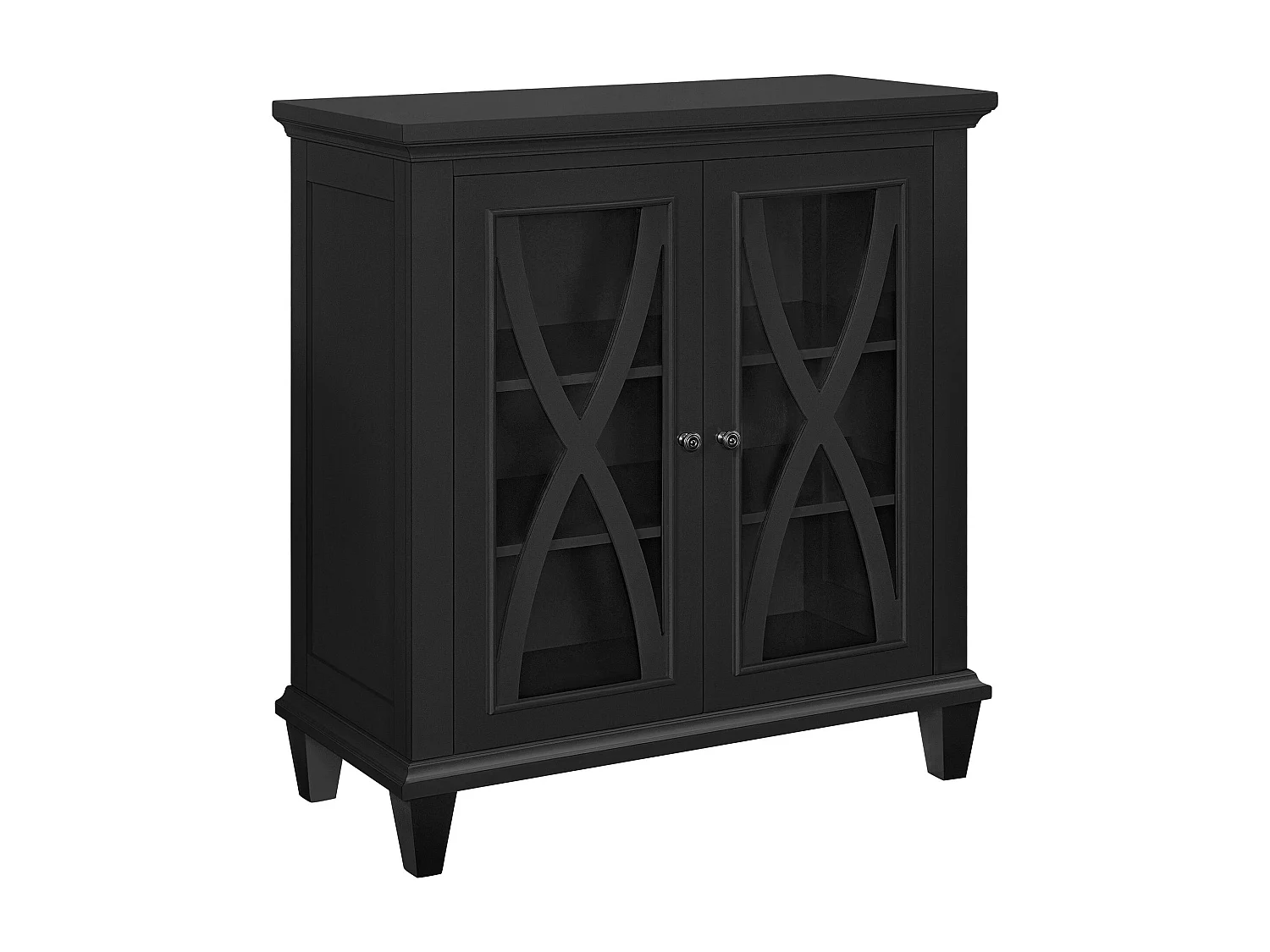 Ellington | Armoire avec 2 portes en MDF Noir