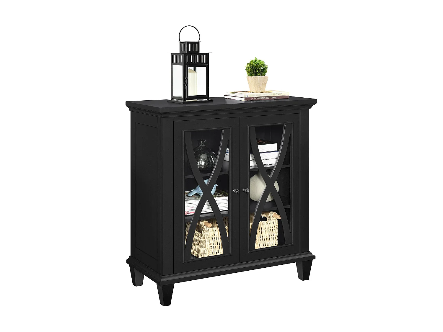 Ellington | Armoire avec 2 portes en MDF Noir