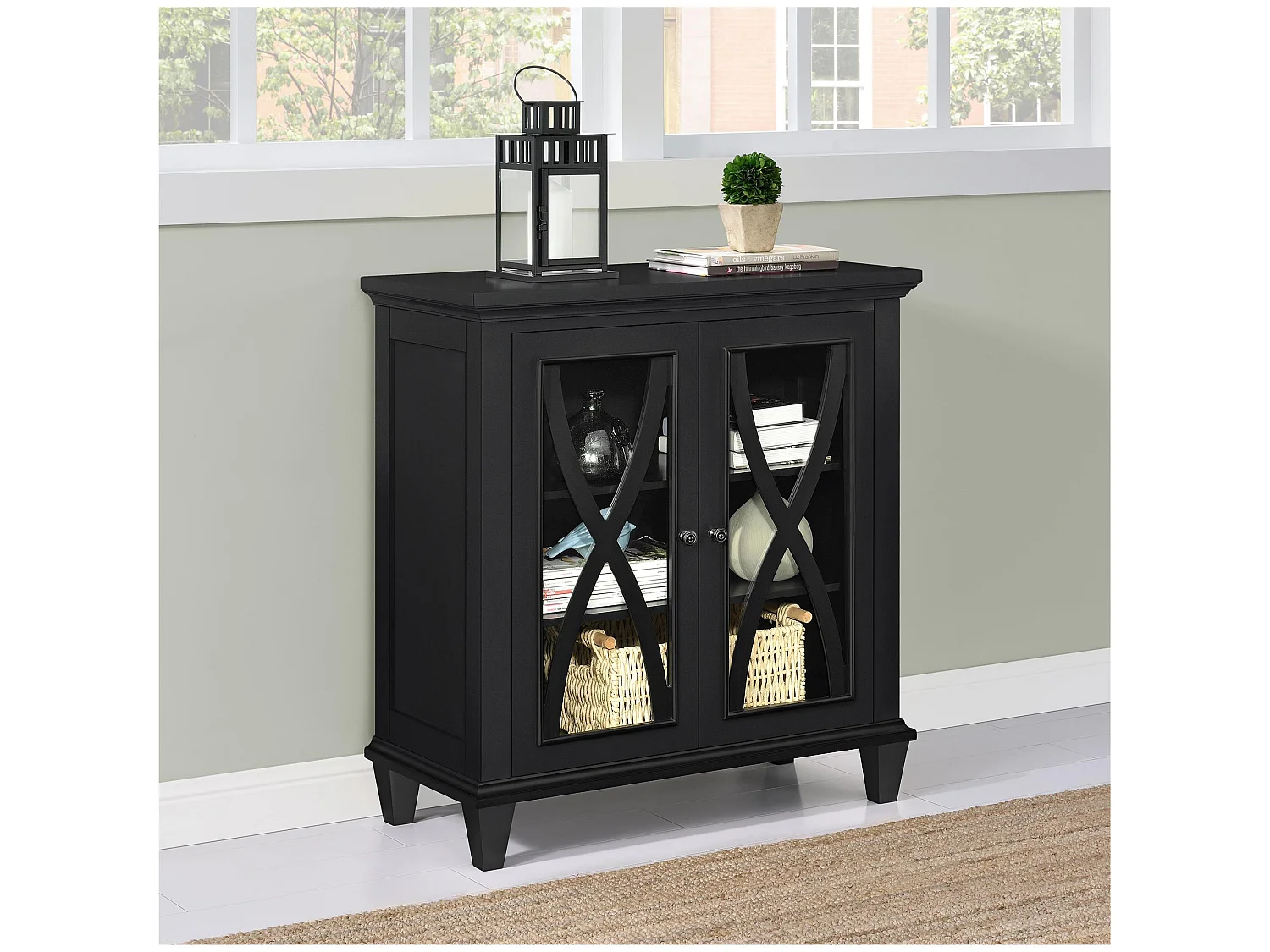 Ellington | Armoire avec 2 portes en MDF Noir