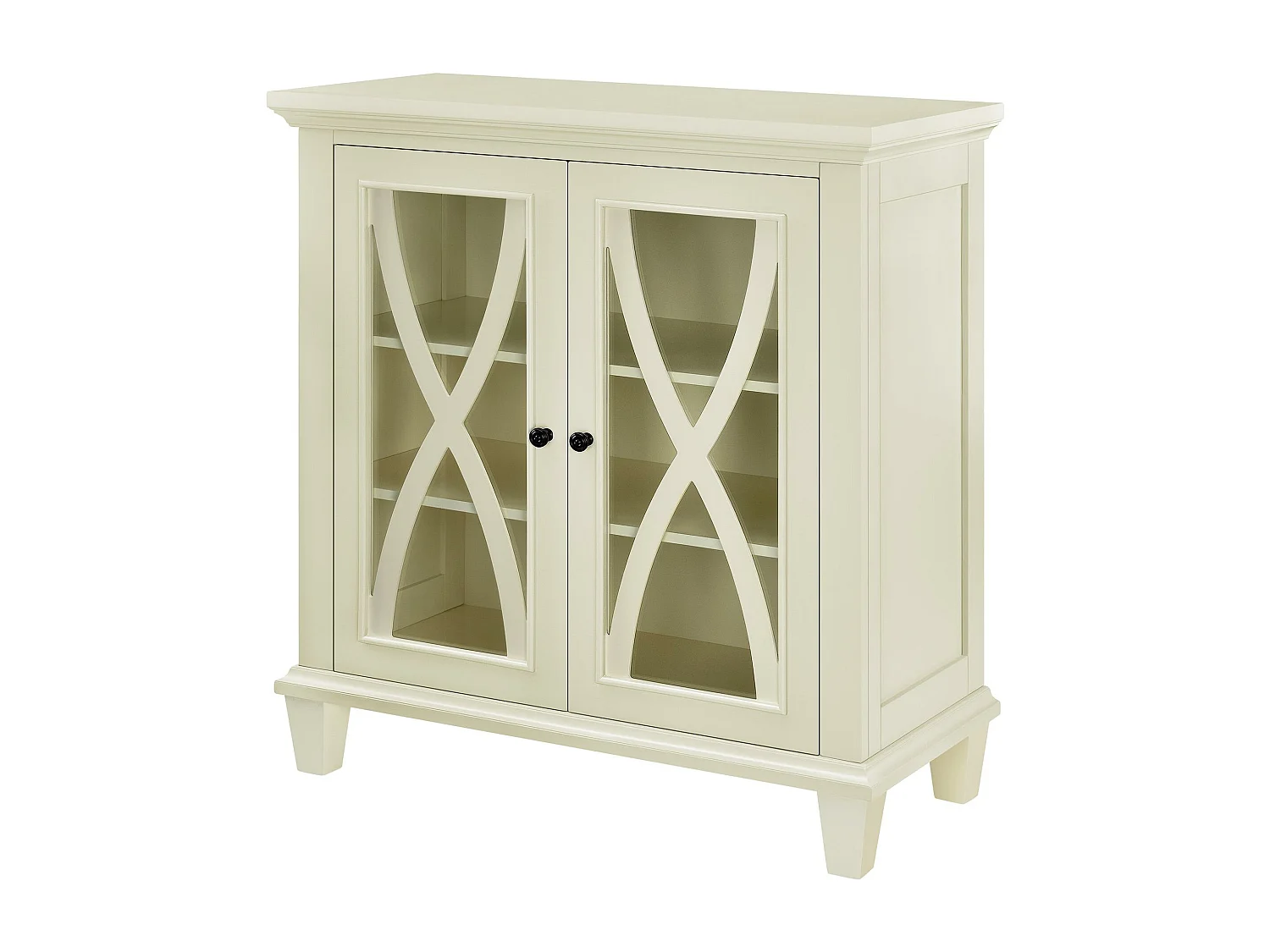 Kast met 2 deuren in MDF Ivoor