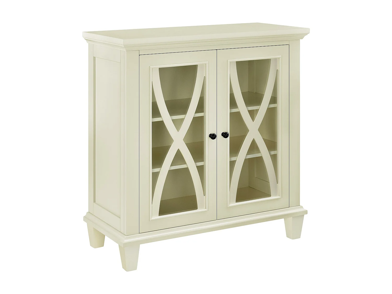 Kast met 2 deuren in MDF Ivoor