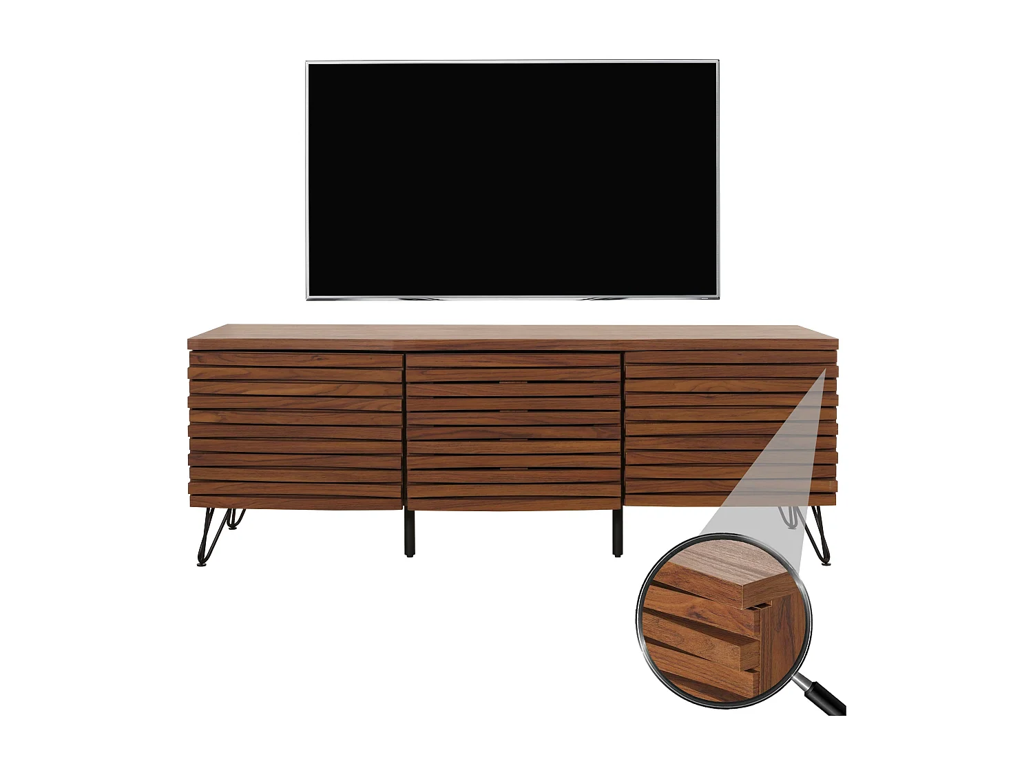 Stojak TV MCW-M49,  orzechowy wygląd