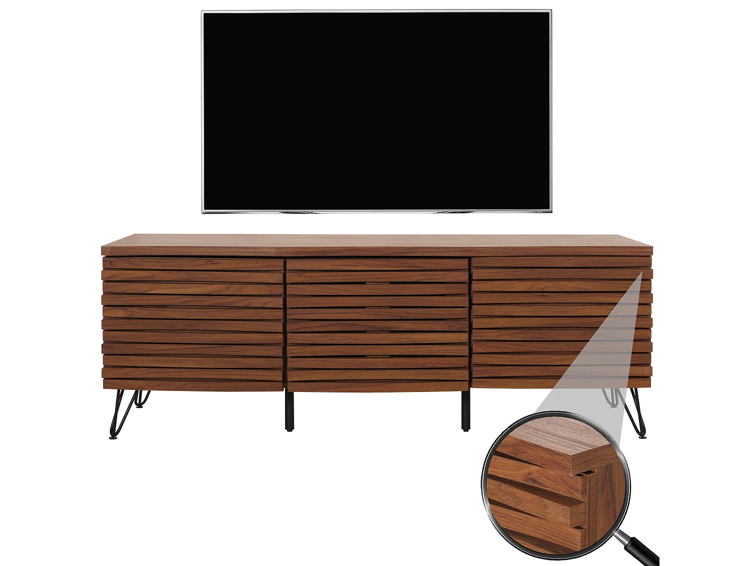 Meuble TV MCW-M49,  aspect noyer