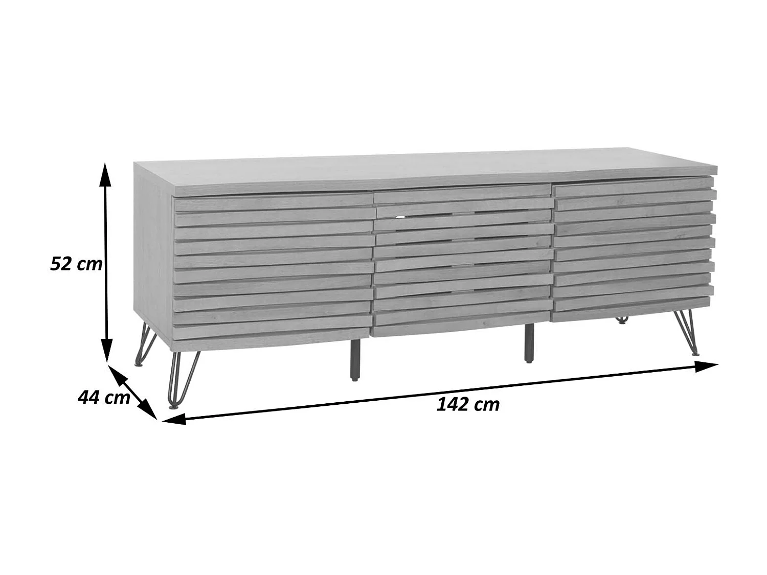 Meuble TV MCW-M49,  aspect noyer