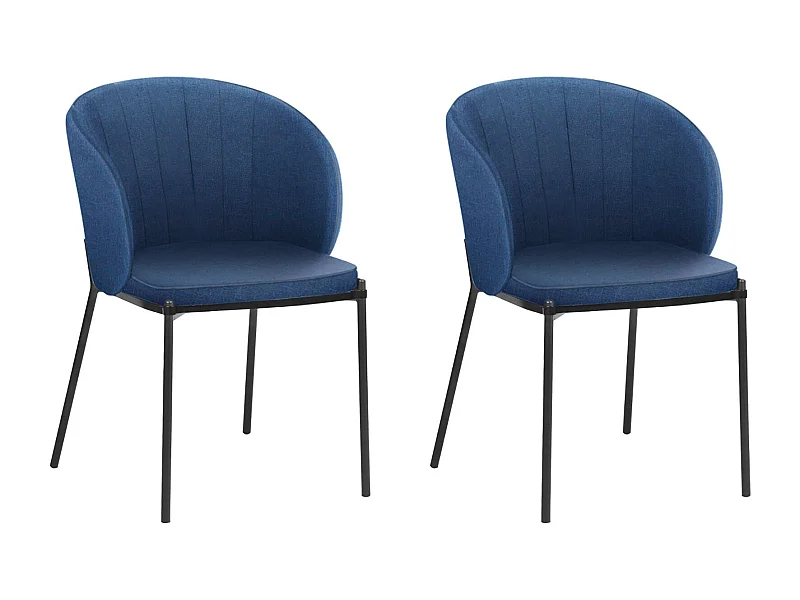 Keira | Sedia da pranzo in blu, confezione da 2