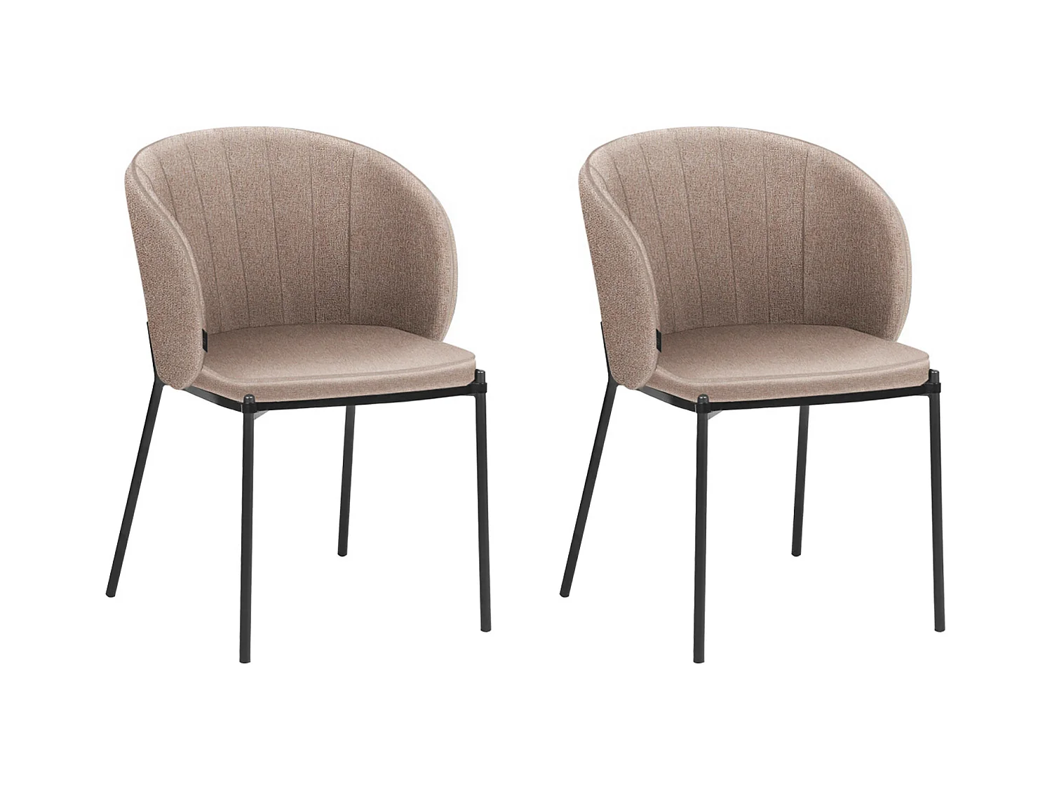 Keira | Fauteuil de salle à manger en cappucino, 2 pièces