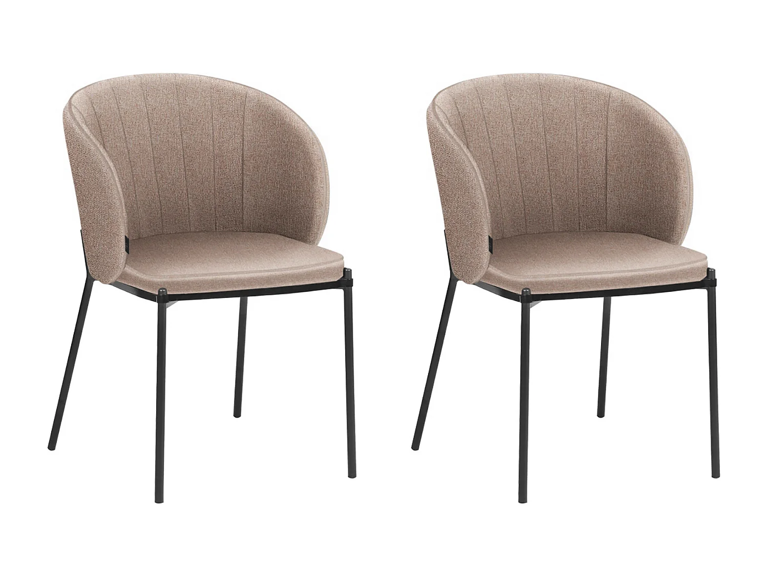 Keira | Fauteuil de salle à manger en cappucino, 2 pièces