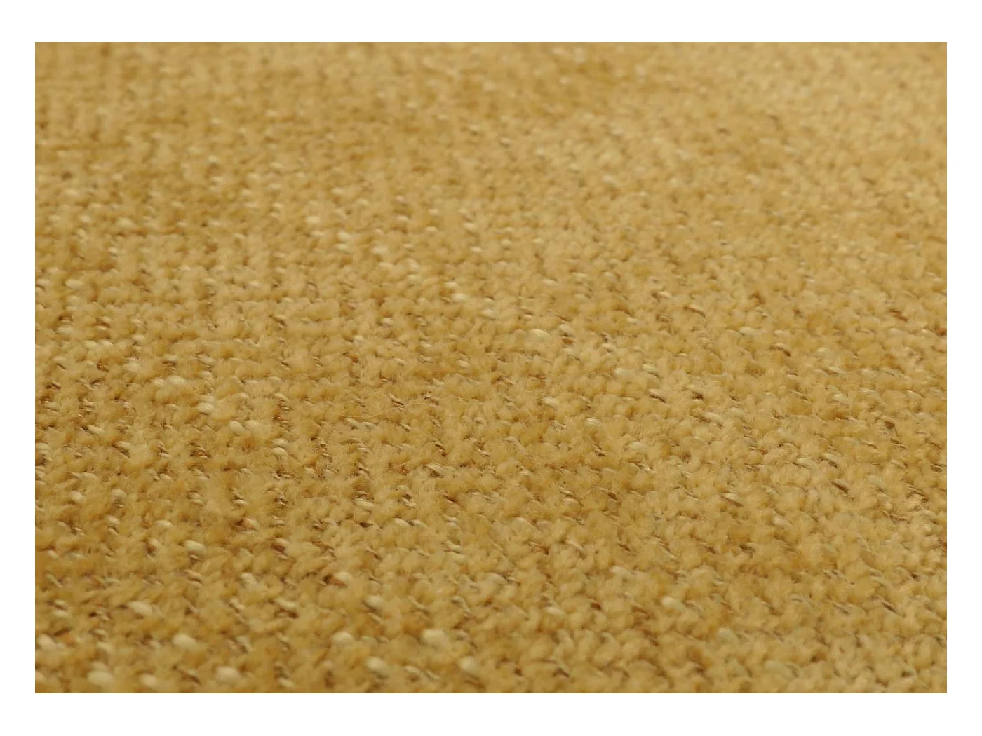 Chaise de salle à manger Littau Chenille (lot de 4),  jaune, pieds couleur naturelle