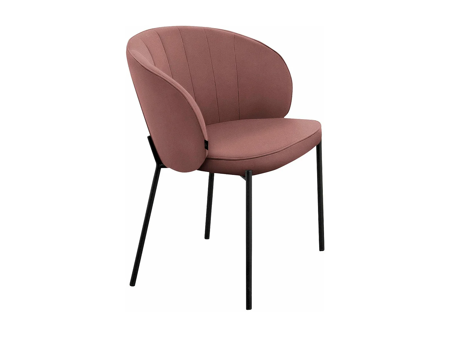 Keira | Eetkamerstoel in roze velours, 2-delig