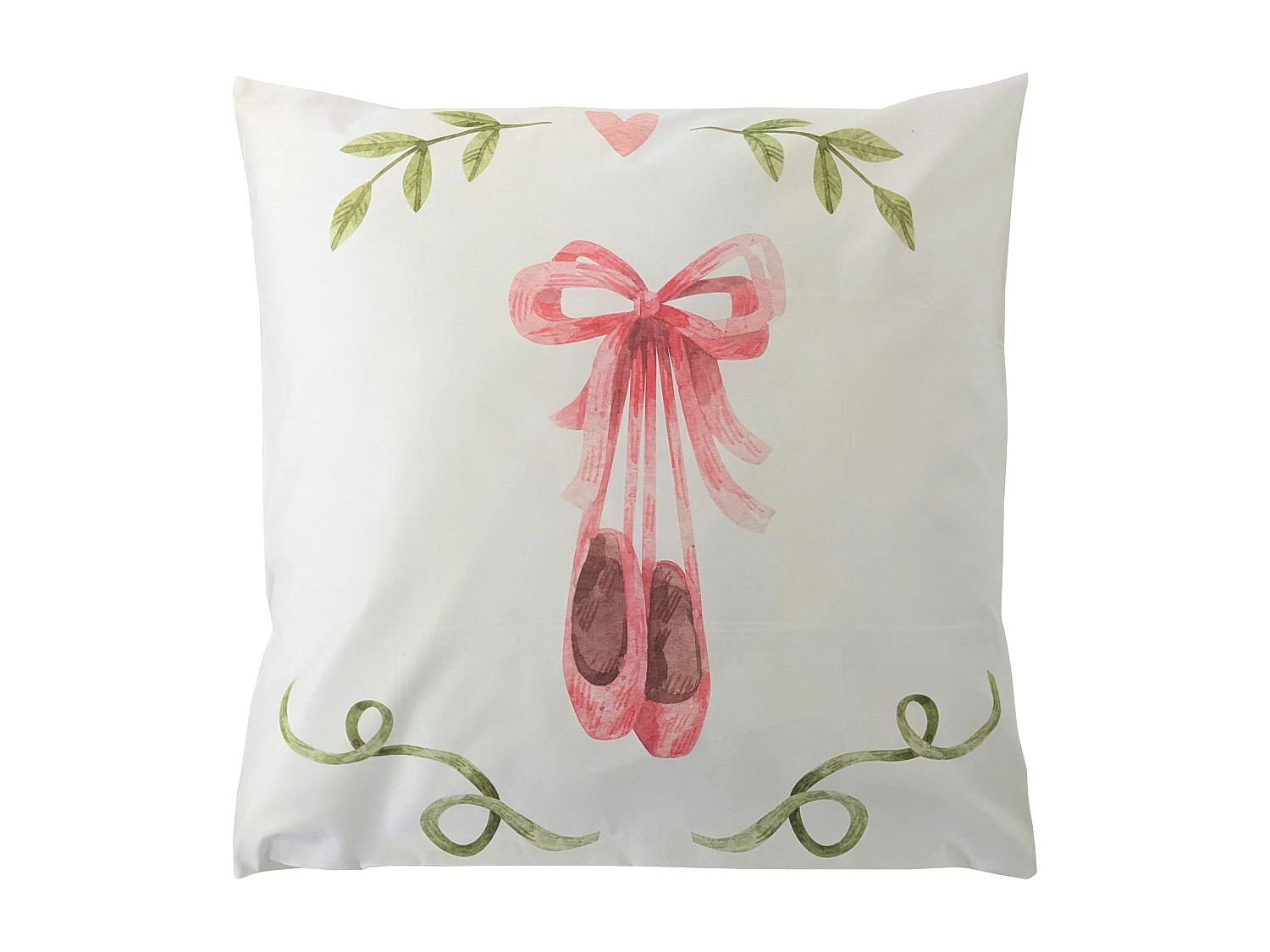 Taie d'oreiller 65x65 cm en 100% percale de coton GISELLE rose