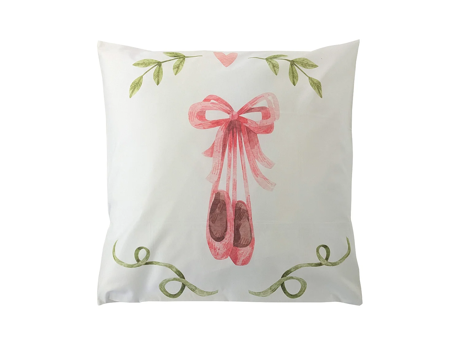 Taie d'oreiller 65x65 cm en 100% percale de coton GISELLE rose