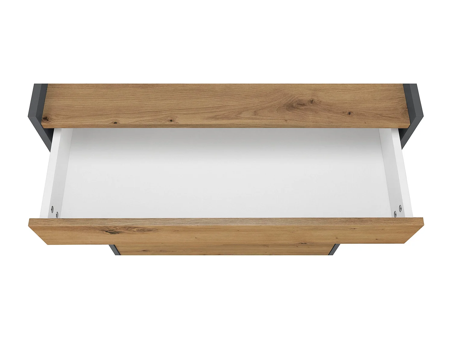 Kosmo|Commode avec 4 tiroirs en effet chêne anthracite