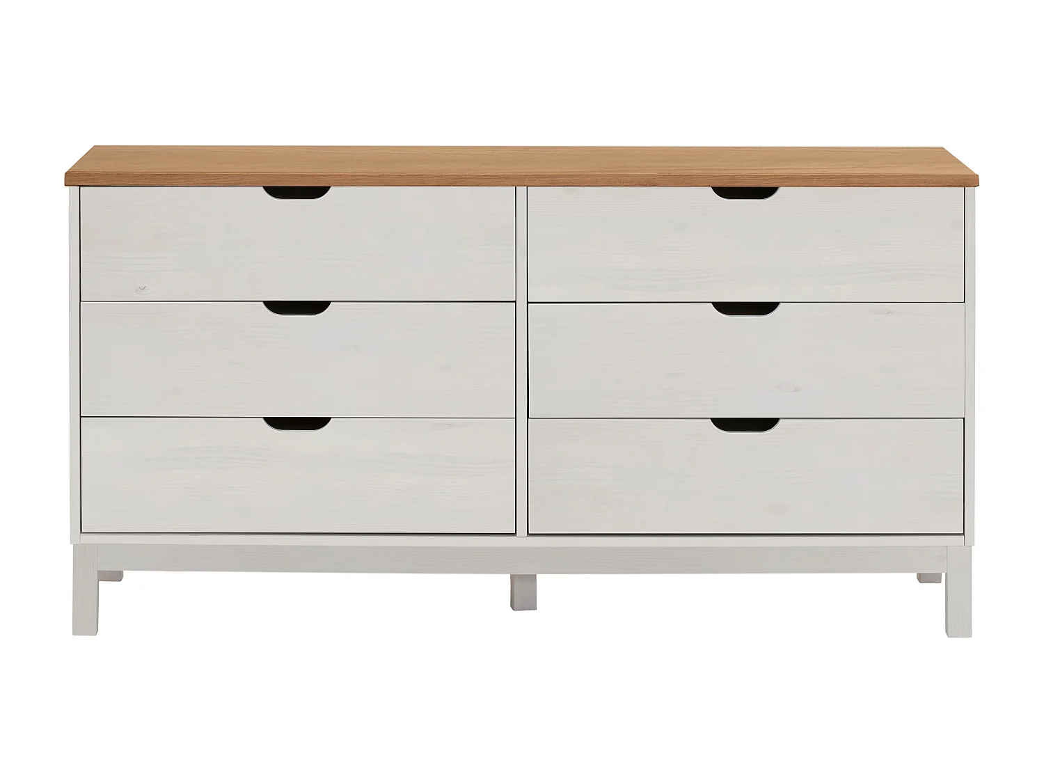 Post|Commode 6 tiroirs blanc